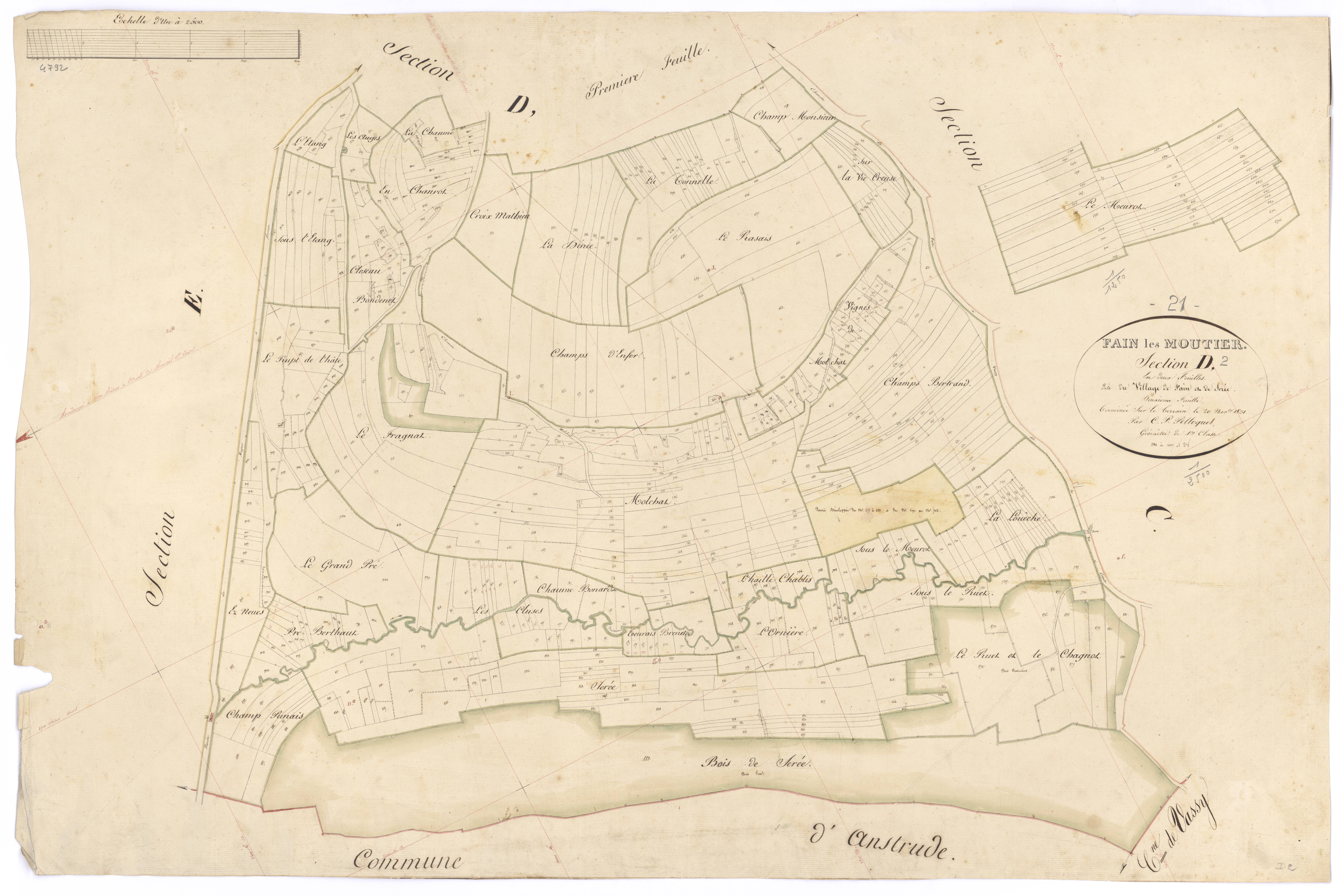 Fain-lès-Moutiers - Section D2 - 3 P PLAN 268/6