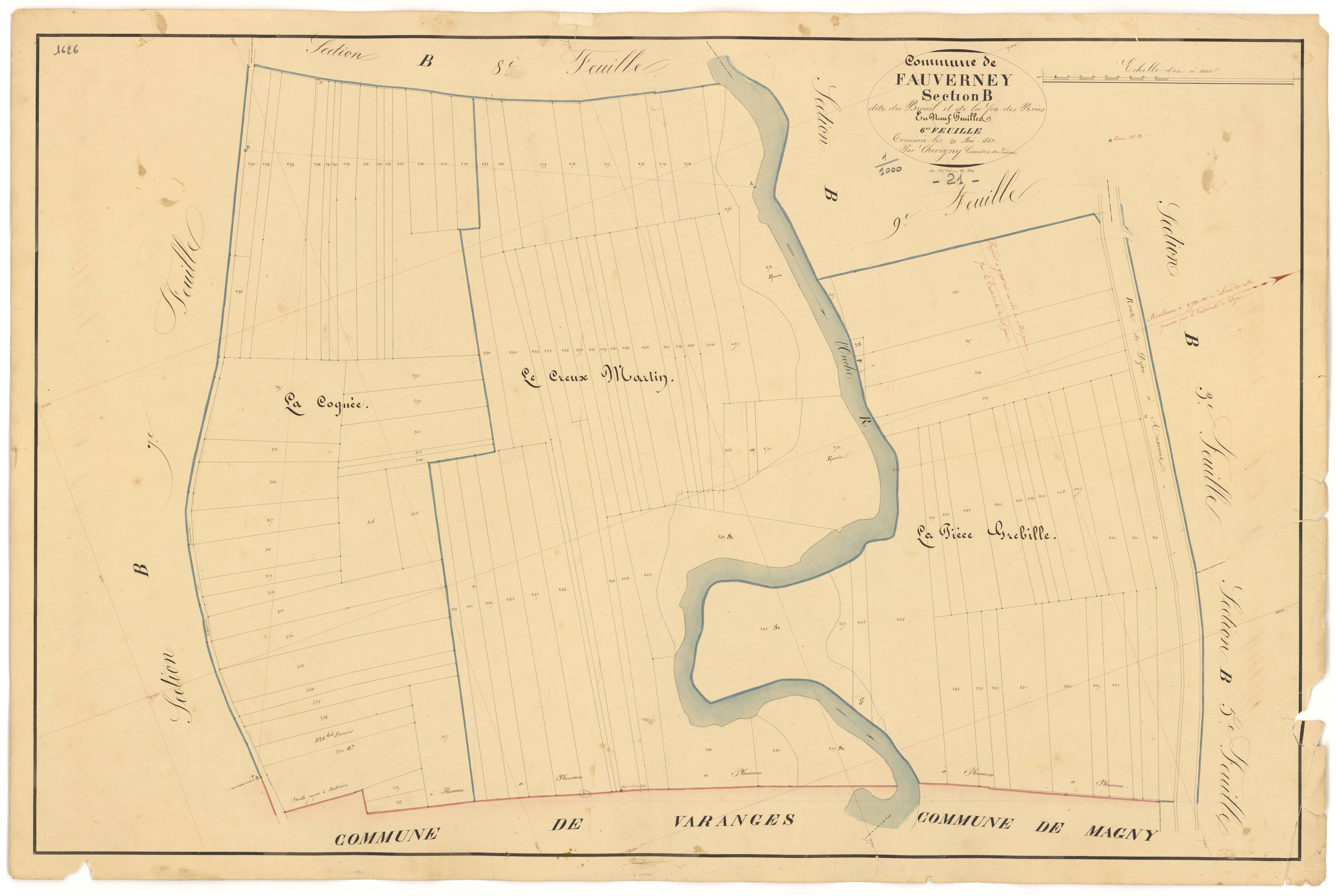 Fauverney - Section B6 - 3 P PLAN 269/13