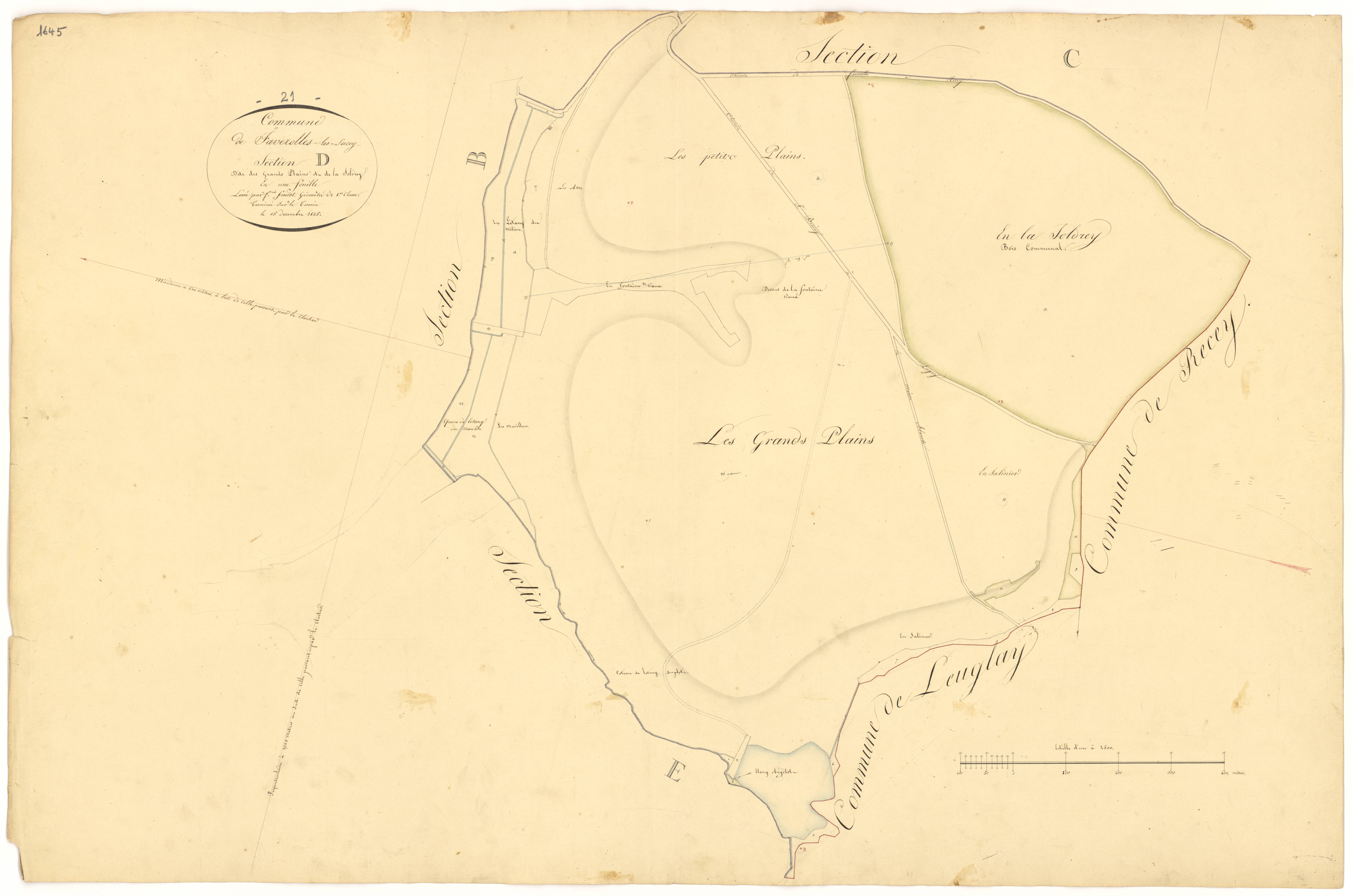 Faverolles-lès-Lucey - Section D - 3 P PLAN 270/6