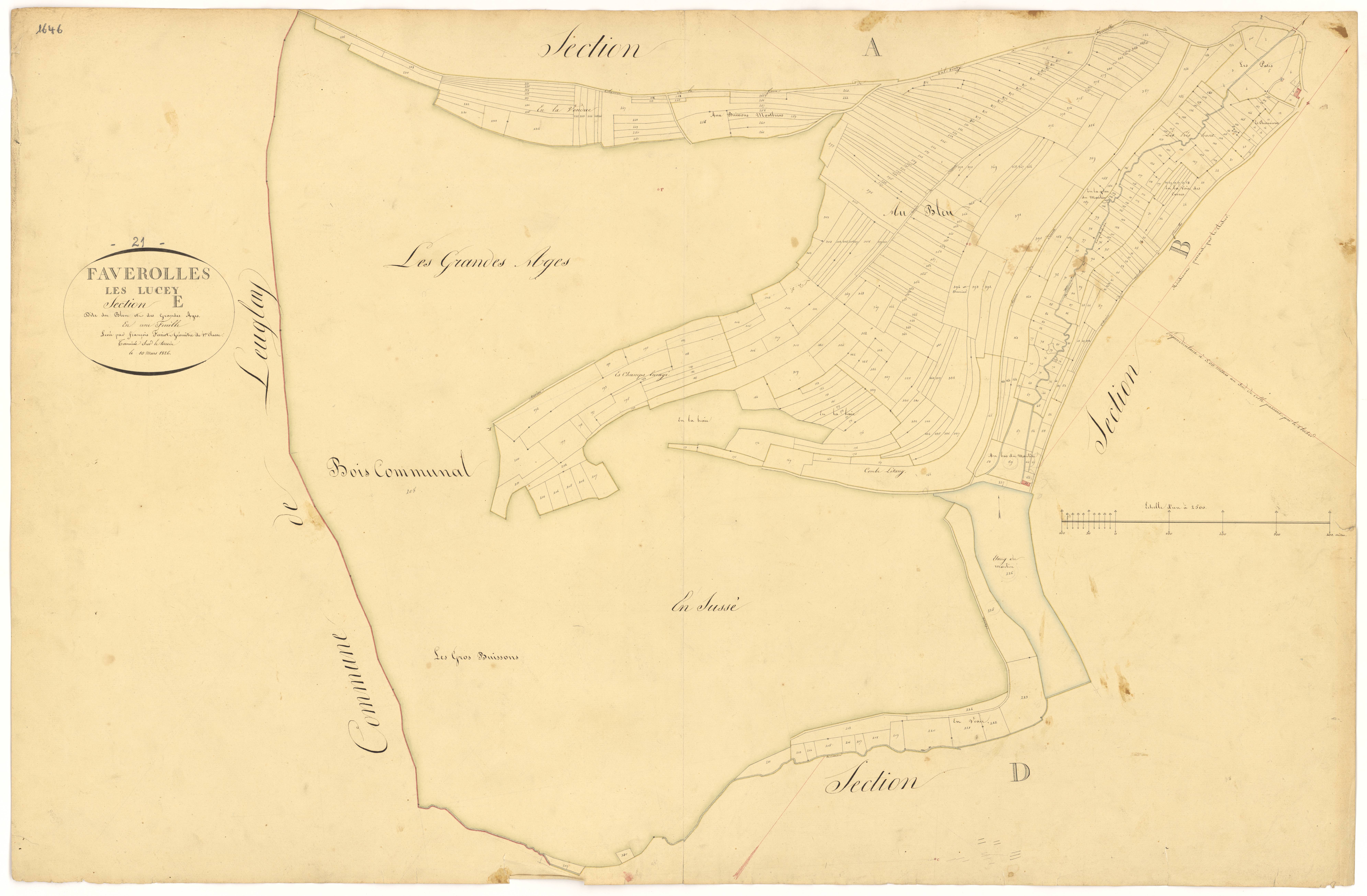 Faverolles-lès-Lucey - Section E - 3 P PLAN 270/7