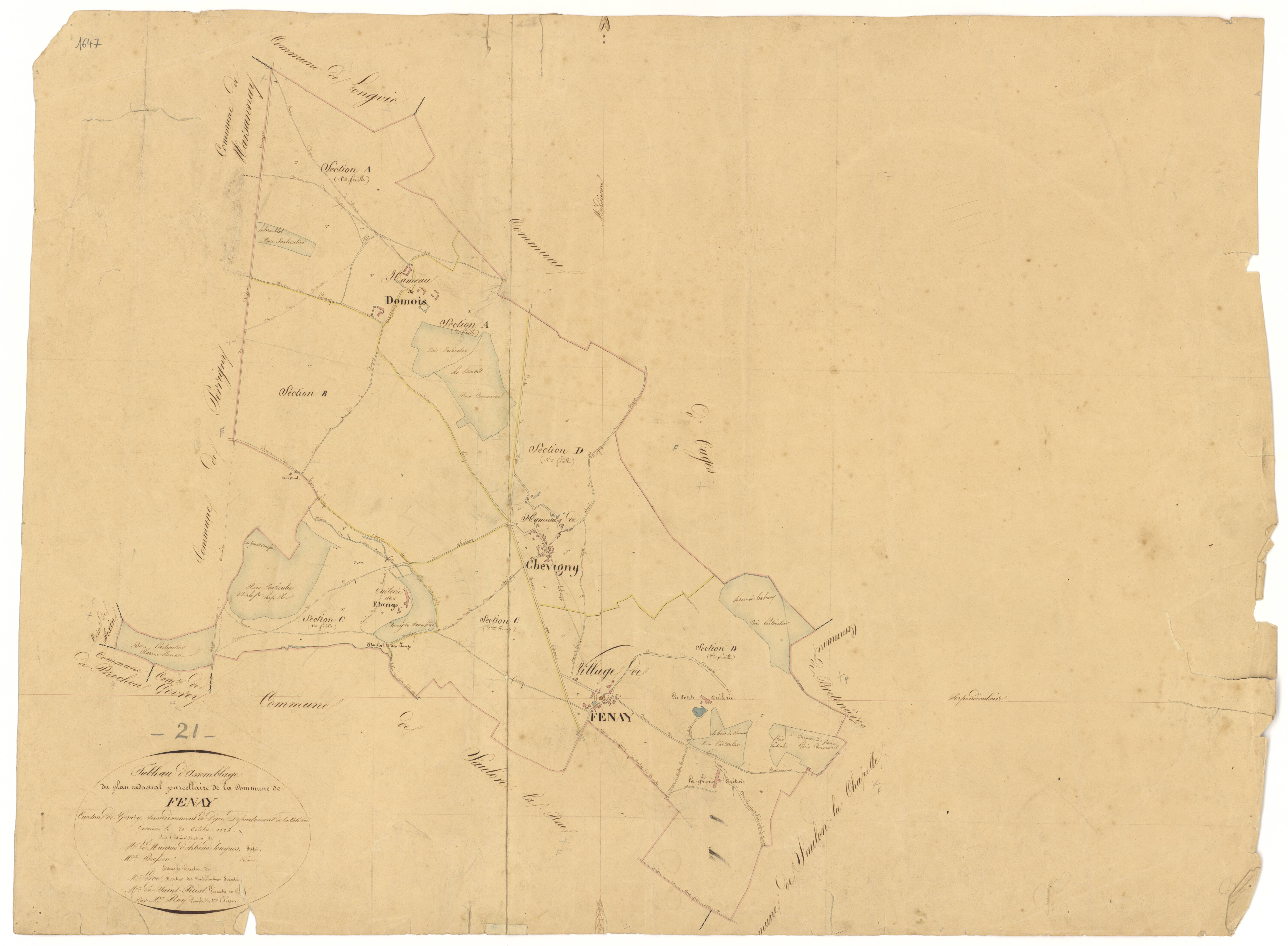 Fénay - Tableau d'assemblage - 3 P PLAN 271/1