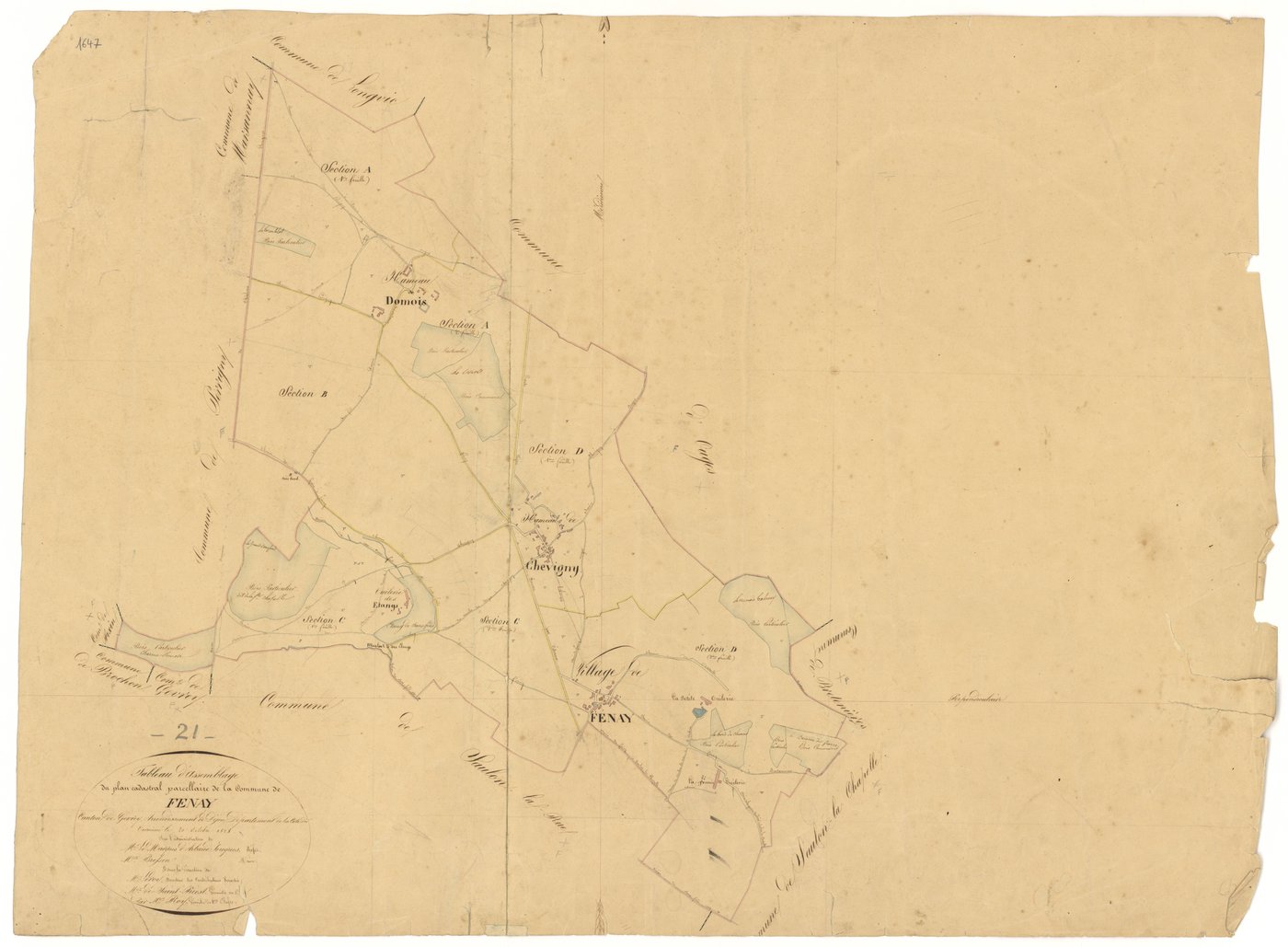 Fénay - Tableau d'assemblage - 3 P PLAN 271/1