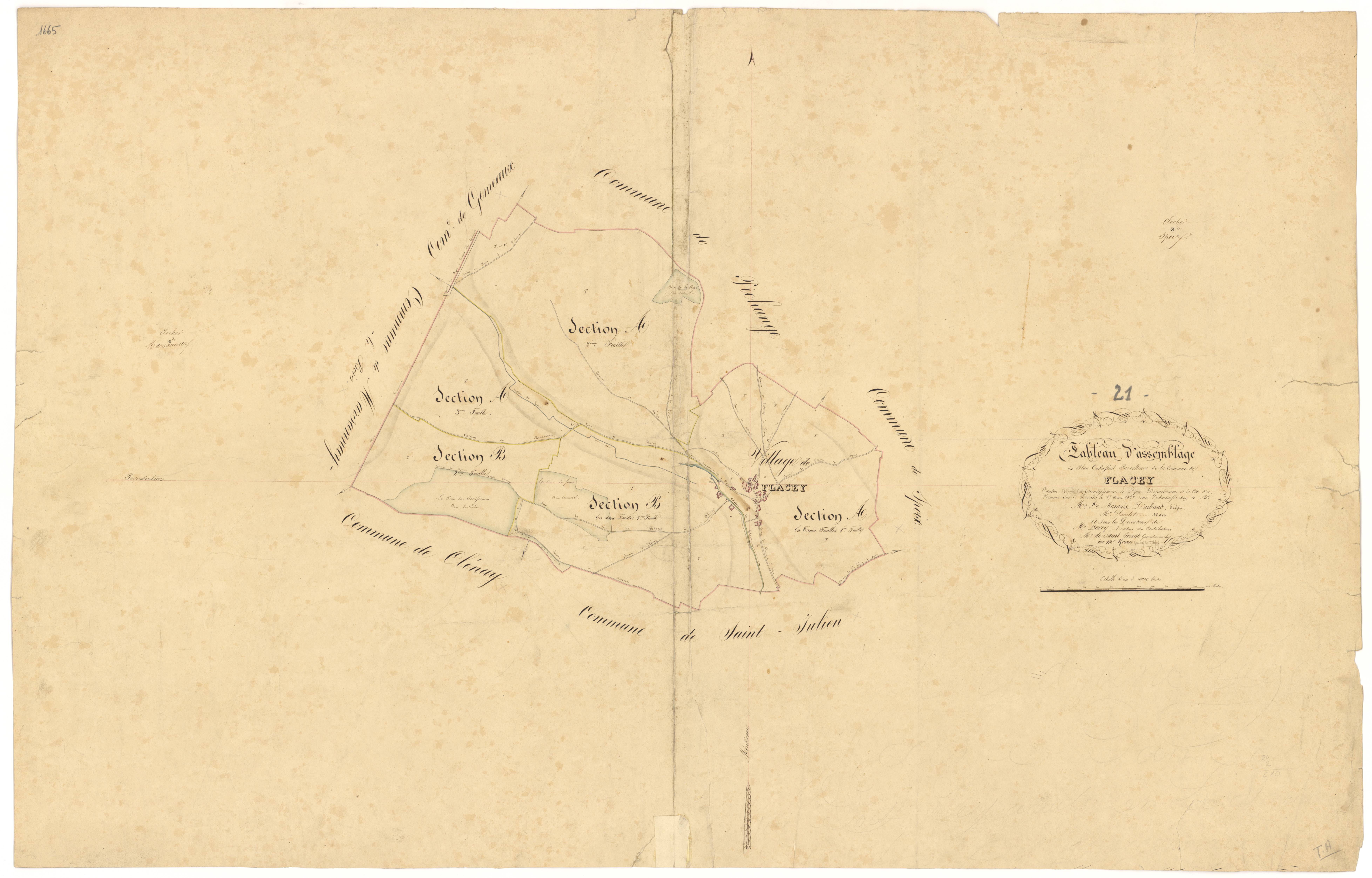 Flacey - Tableau d'assemblage - 3 P PLAN 274/1