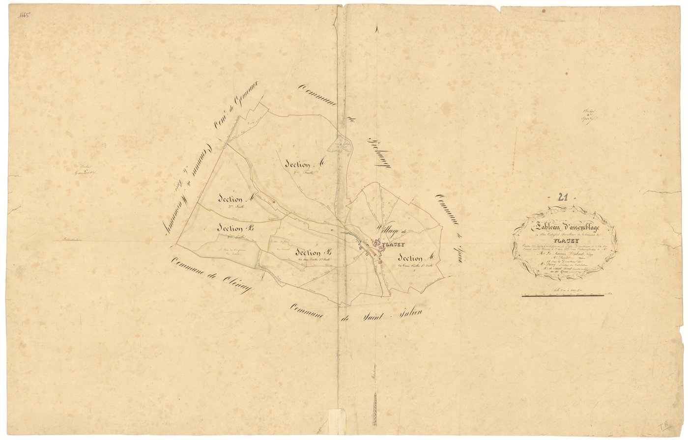 Flacey - Tableau d'assemblage - 3 P PLAN 274/1