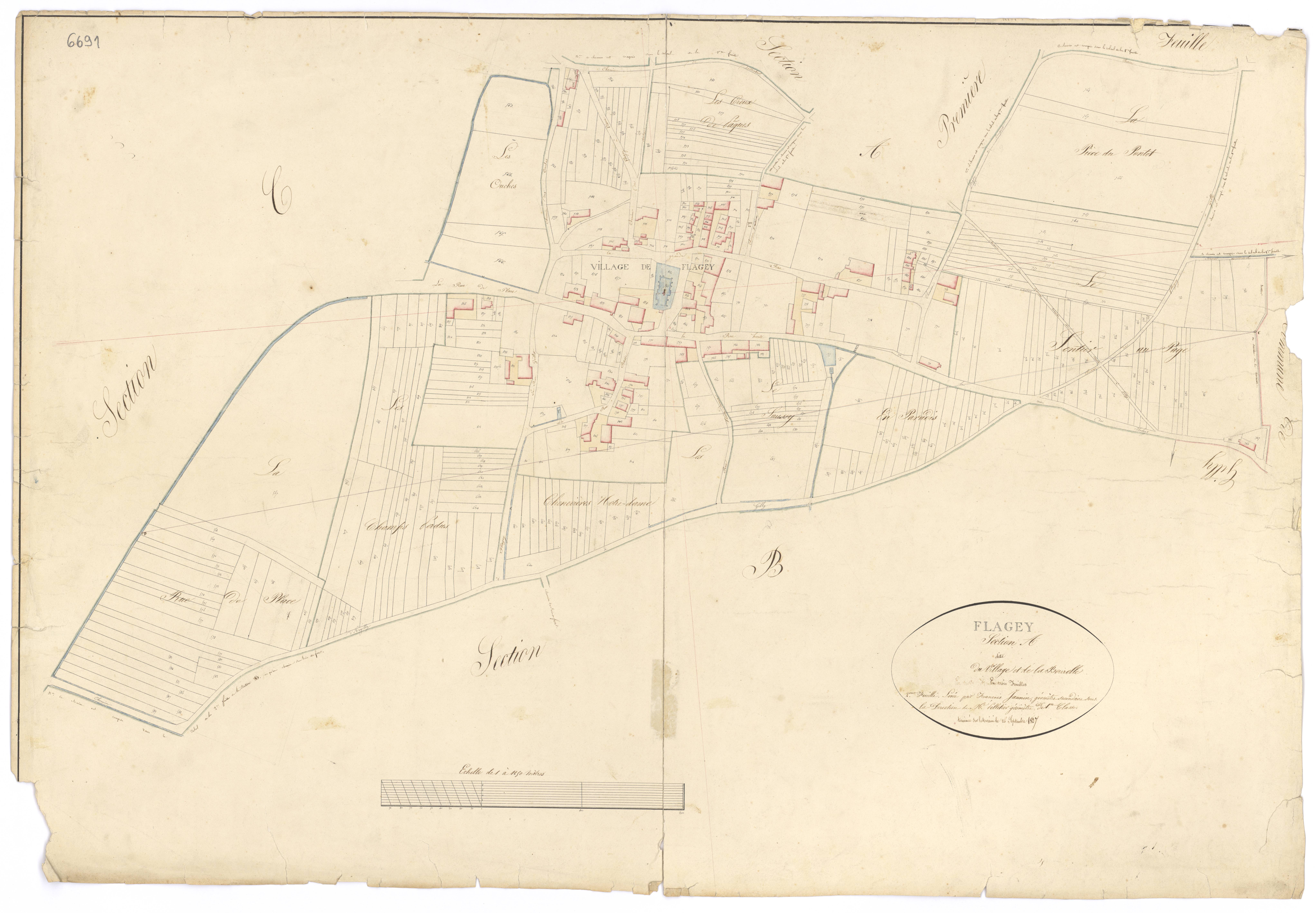 Flagey-Echézeaux - Section A2 - 3 P PLAN 275/3