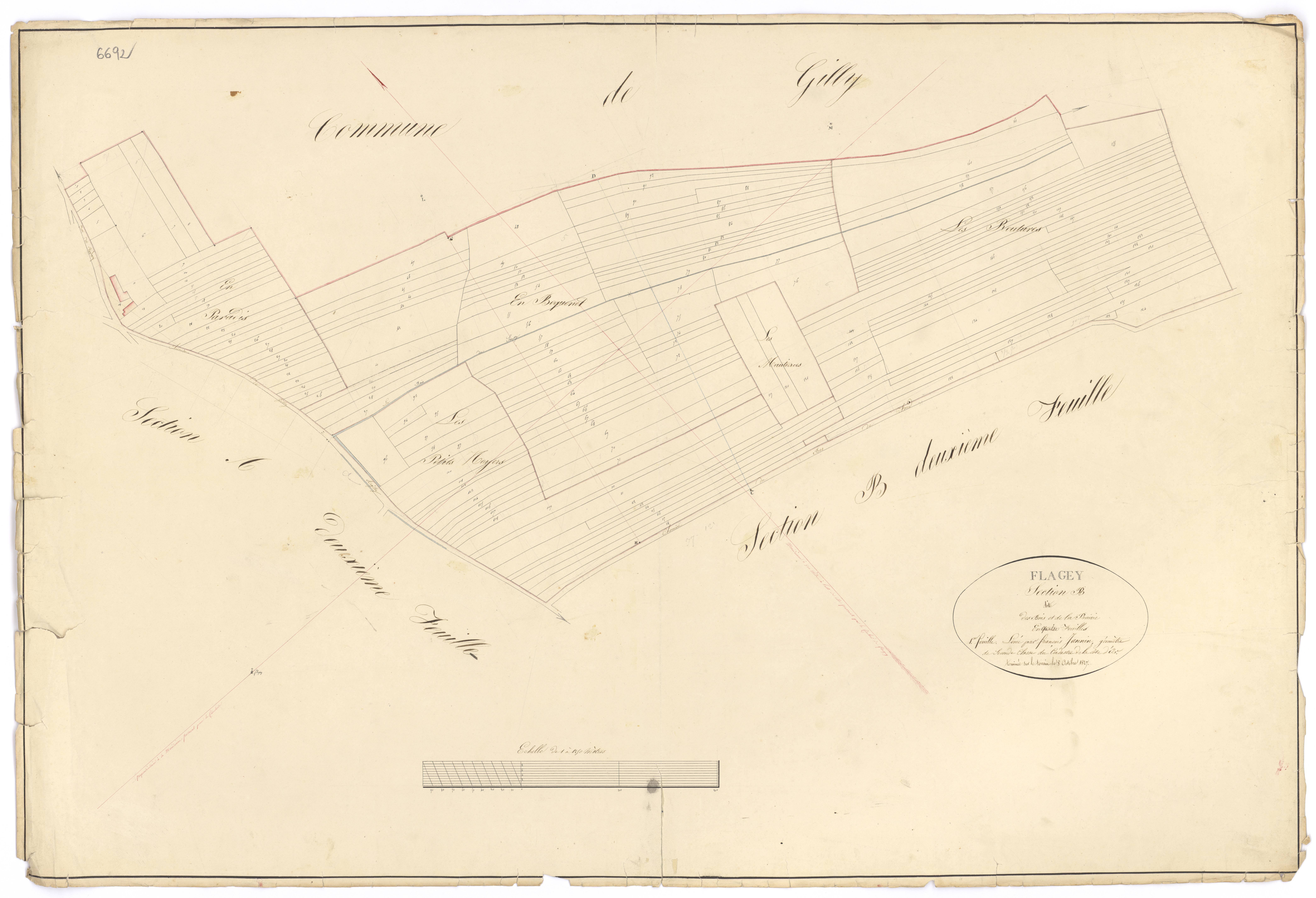 Flagey-Echézeaux - Section B1 - 3 P PLAN 275/4
