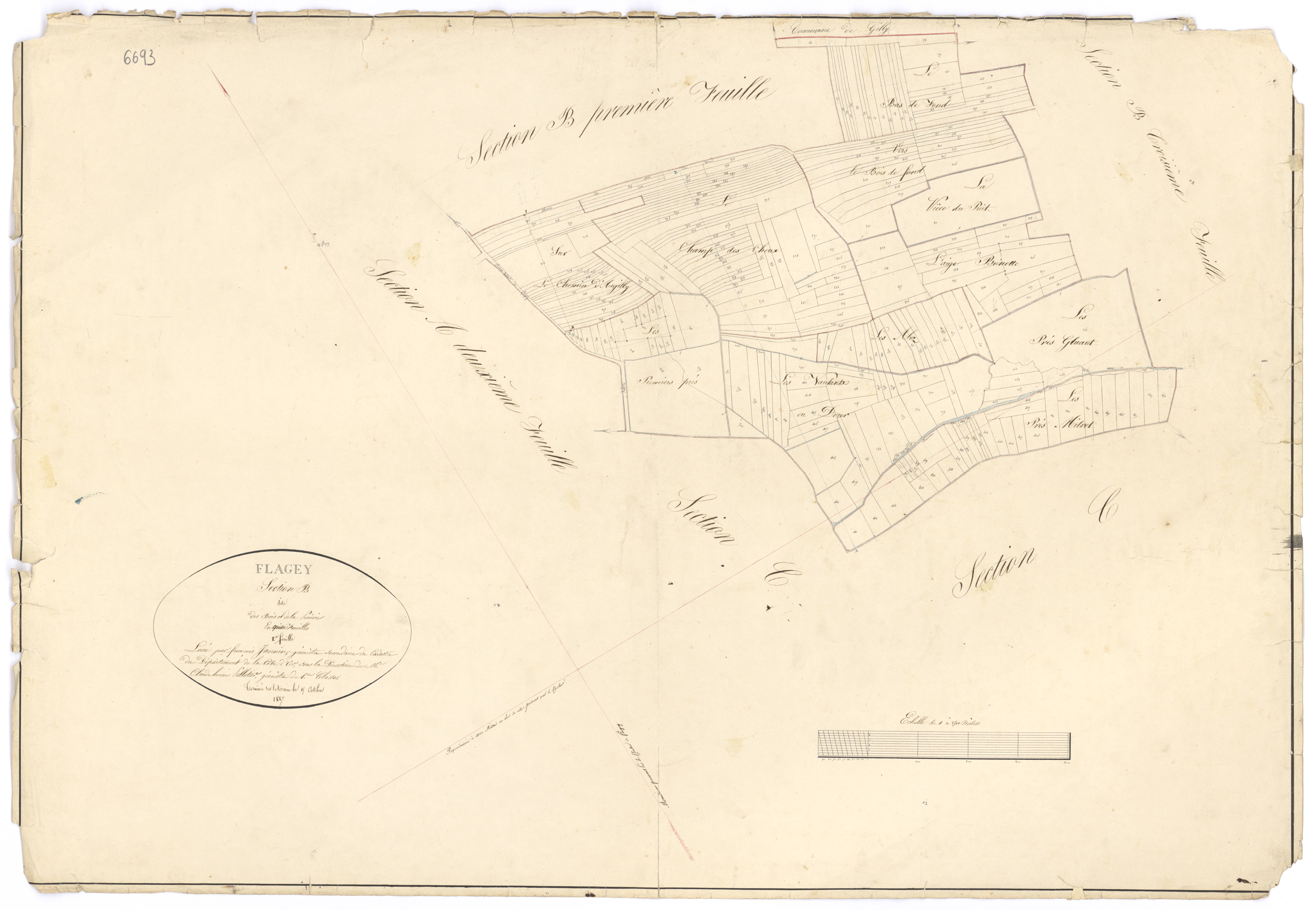 Flagey-Echézeaux - Section B2 - 3 P PLAN 275/5