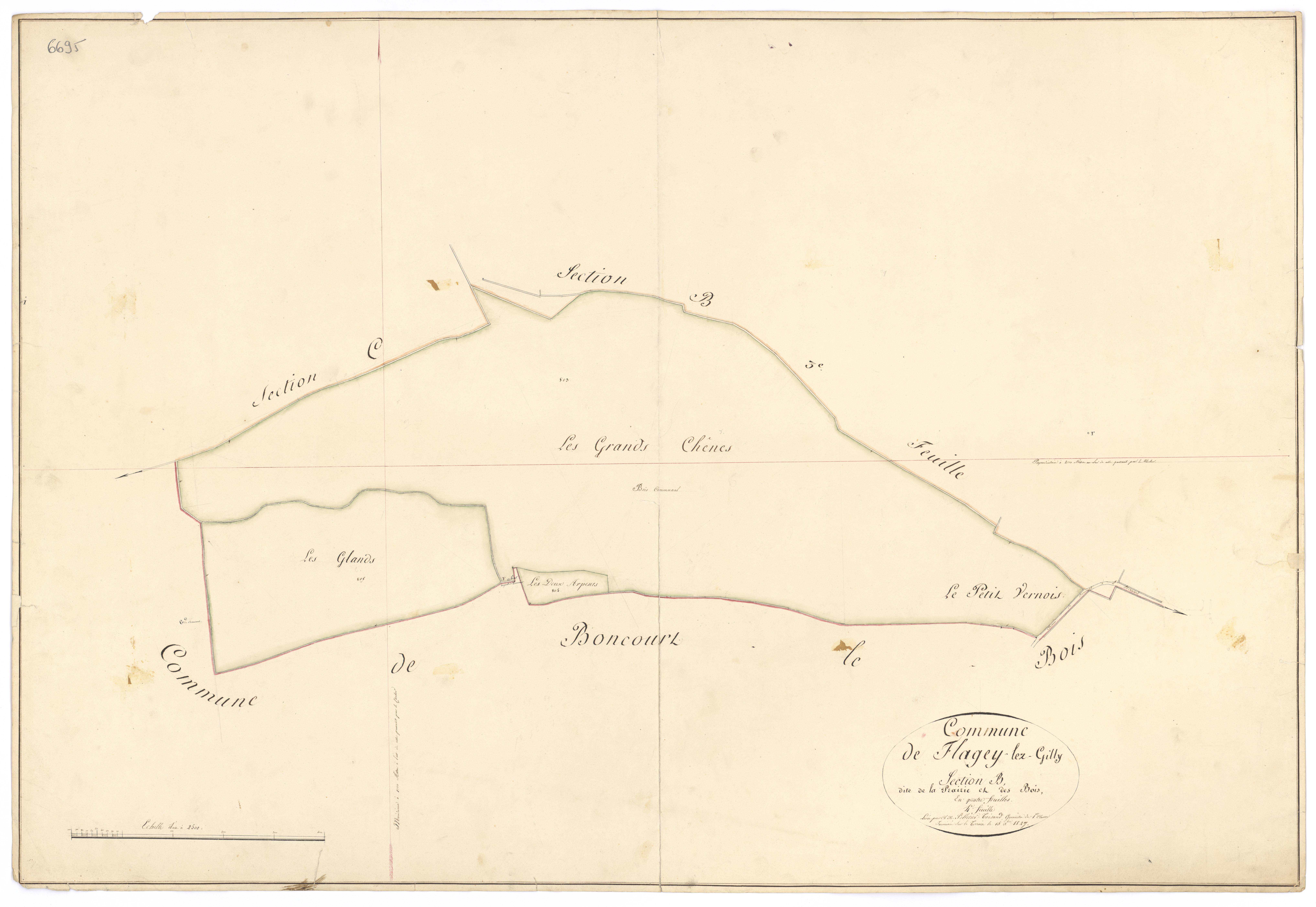 Flagey-Echézeaux - Section B4 - 3 P PLAN 275/7