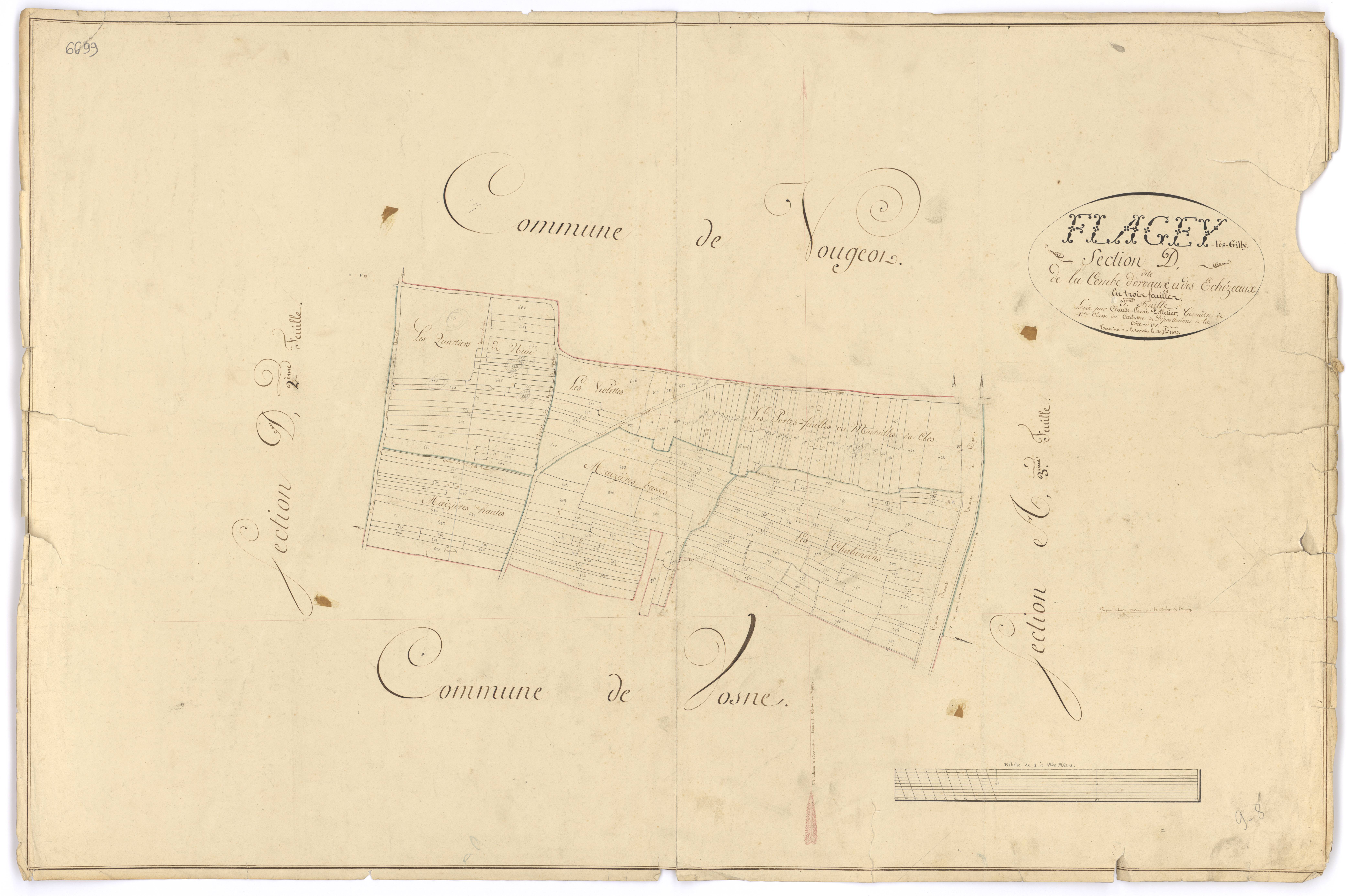 Flagey-Echézeaux - Section D3 - 3 P PLAN 275/11