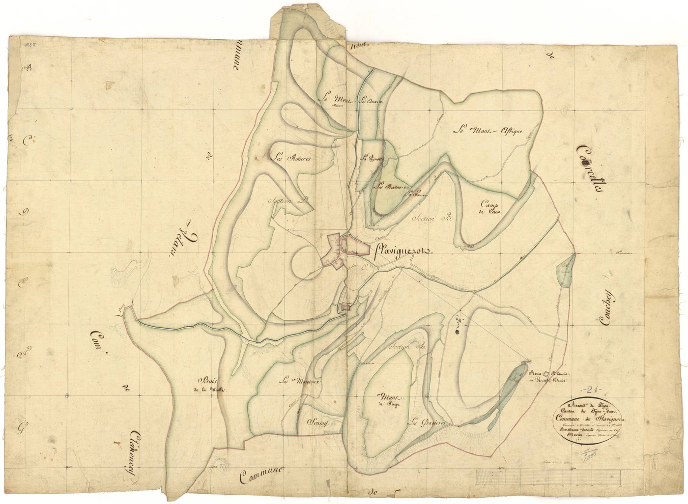 Flavignerot - Tableau d'assemblage - 3 P PLAN 278/1