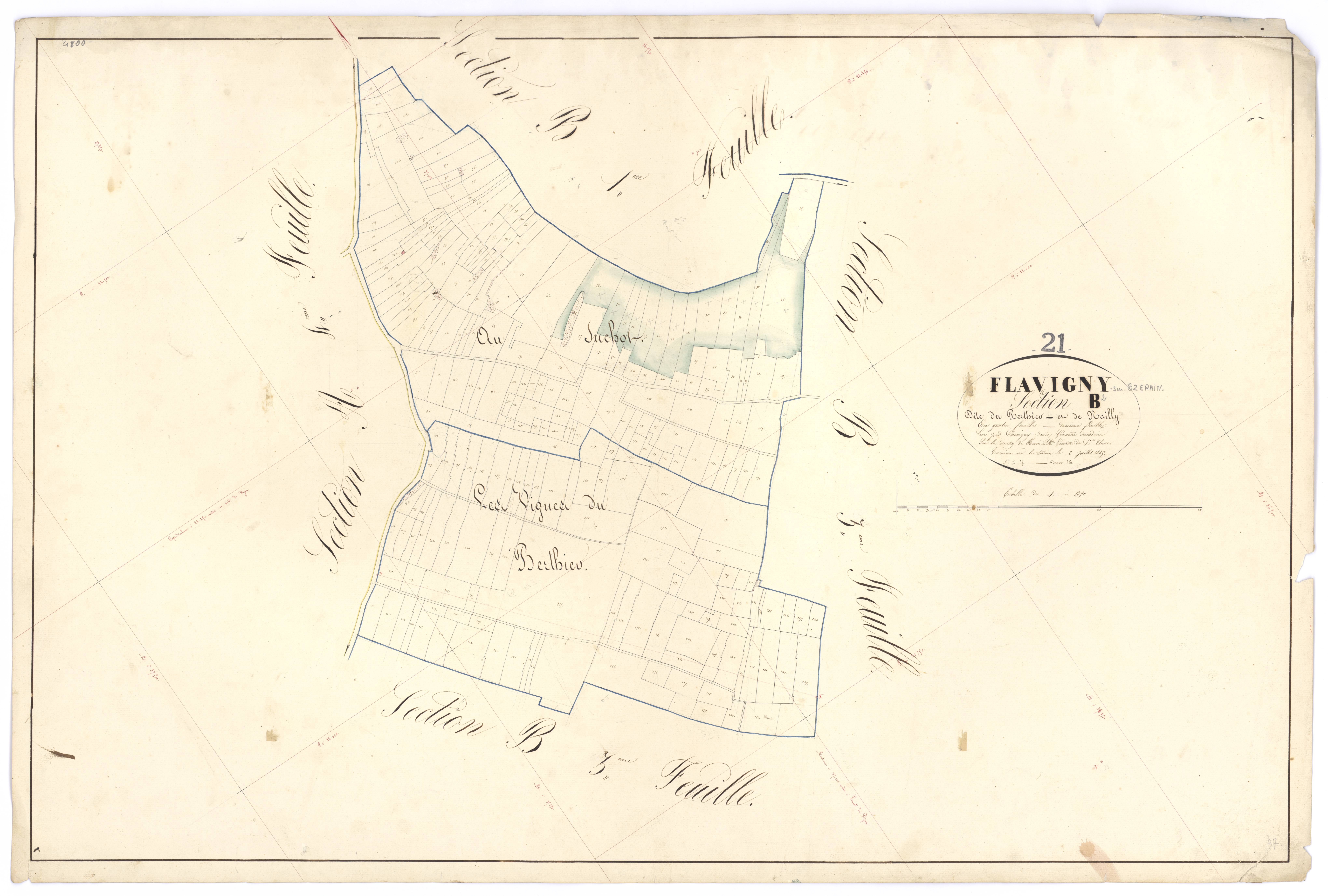 Flavigny-sur-Ozerain - Section B2 - 3 P PLAN 279/7