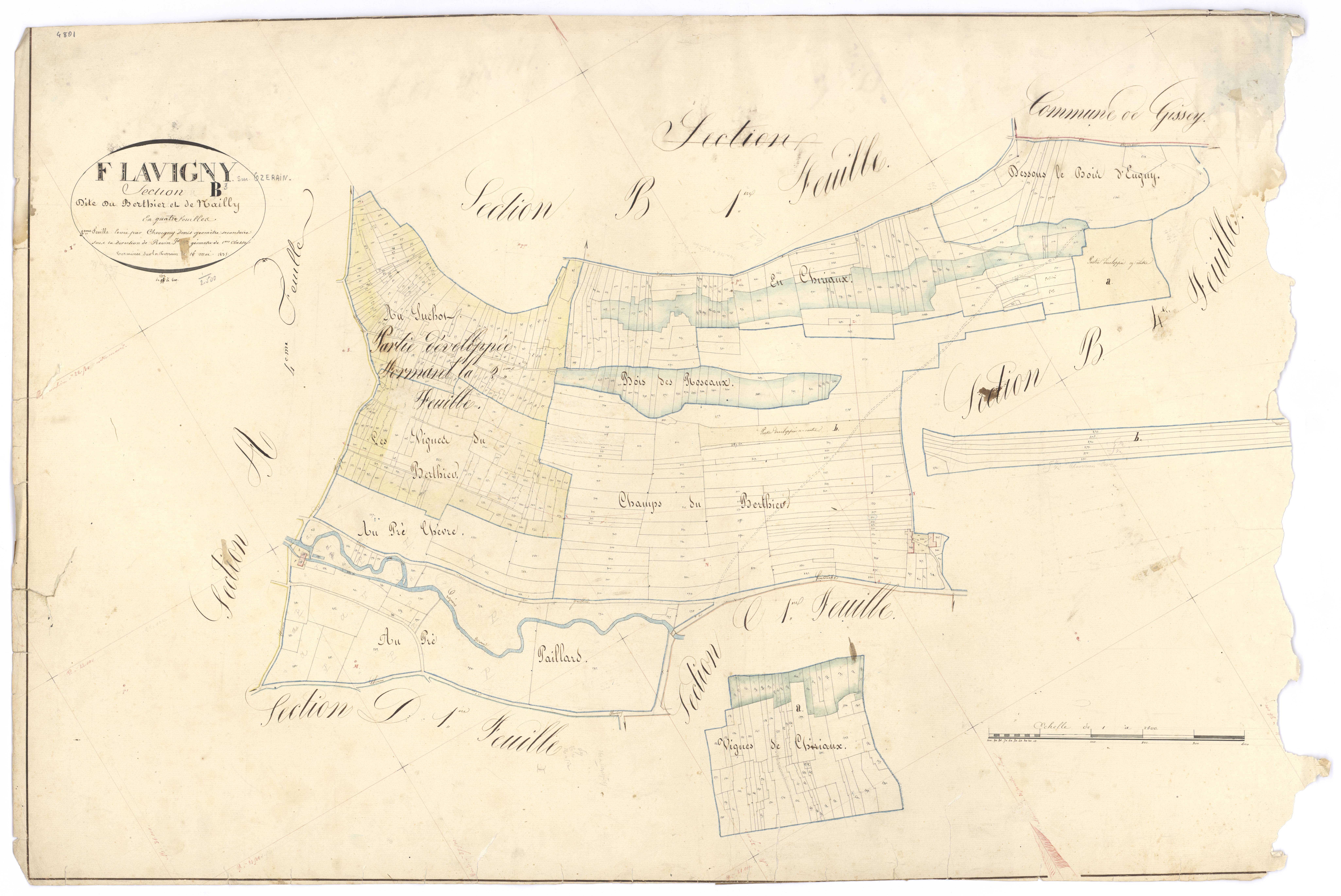 Flavigny-sur-Ozerain - Section B3 - 3 P PLAN 279/8
