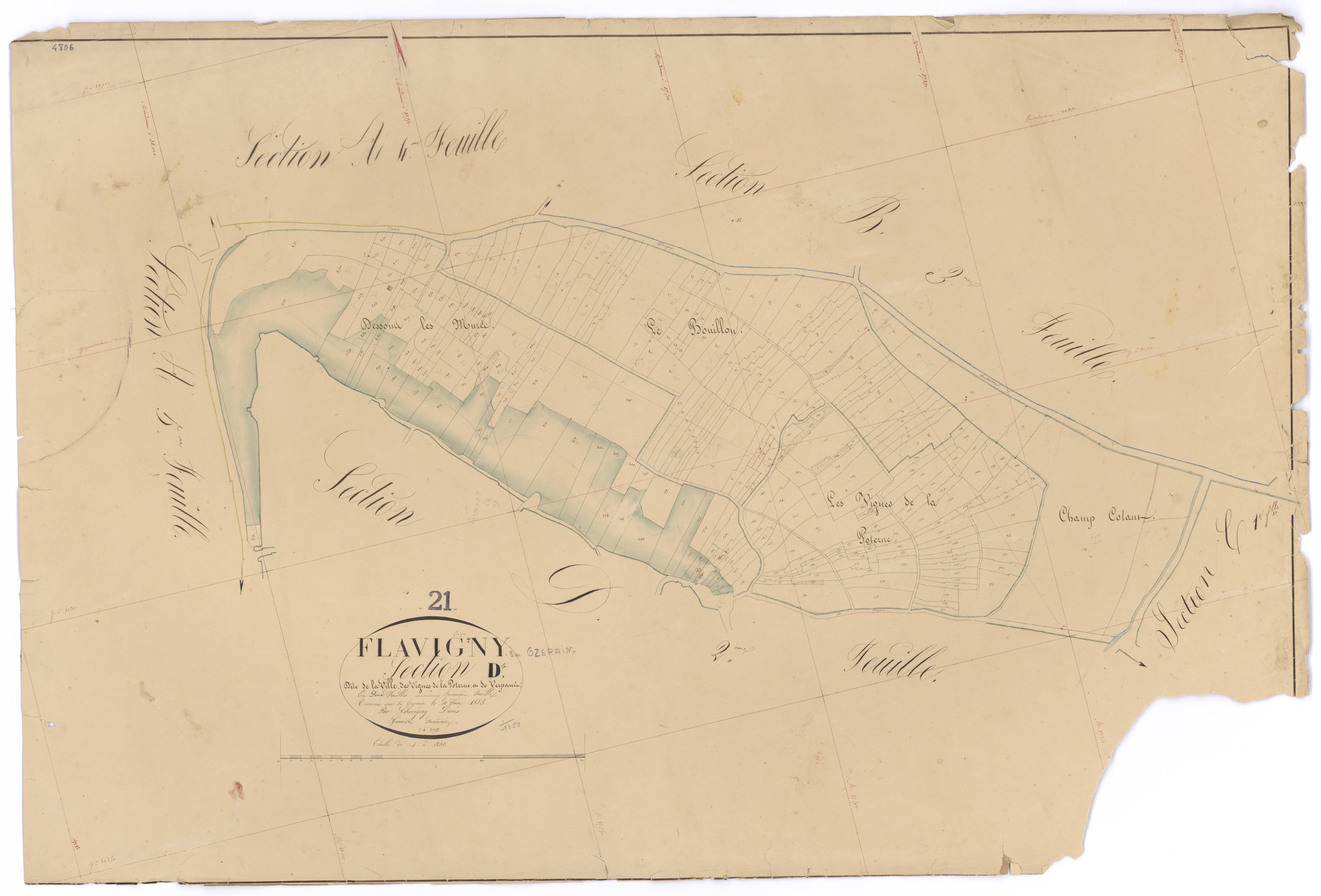 Flavigny-sur-Ozerain - Section D1 - 3 P PLAN 279/13