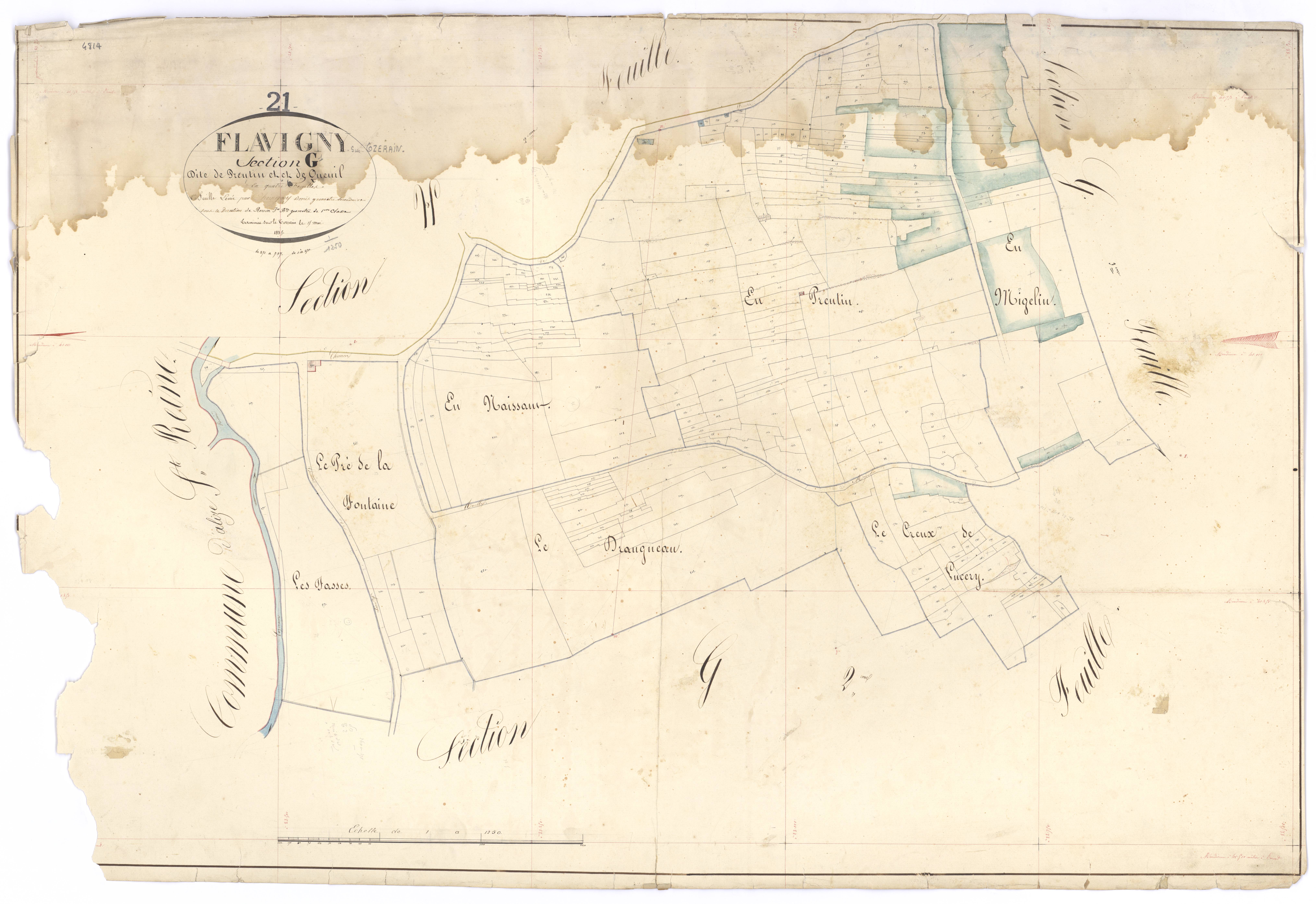 Flavigny-sur-Ozerain - Section G1 - 3 P PLAN 279/21