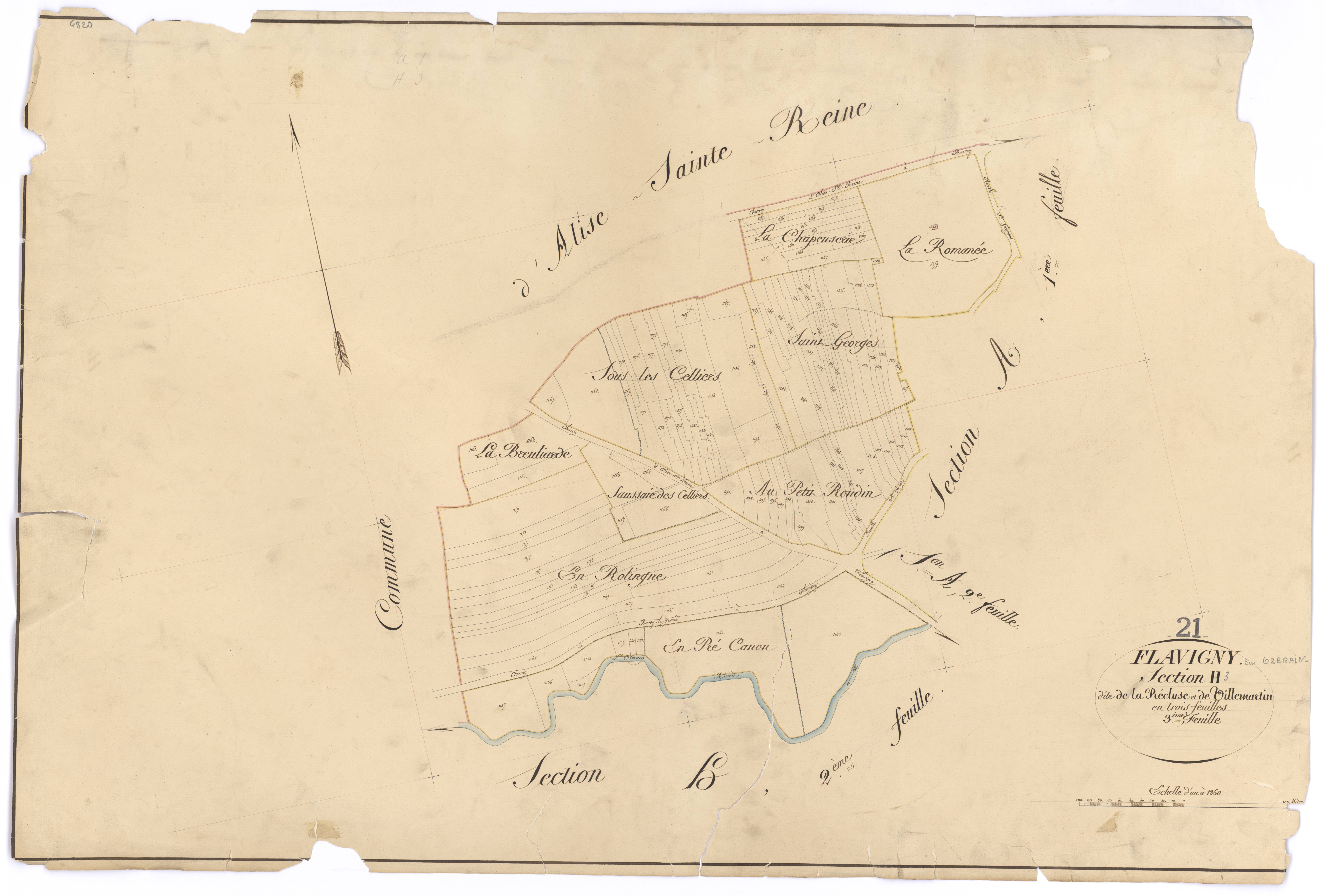 Flavigny-sur-Ozerain - Section H3 - 3 P PLAN 279/27