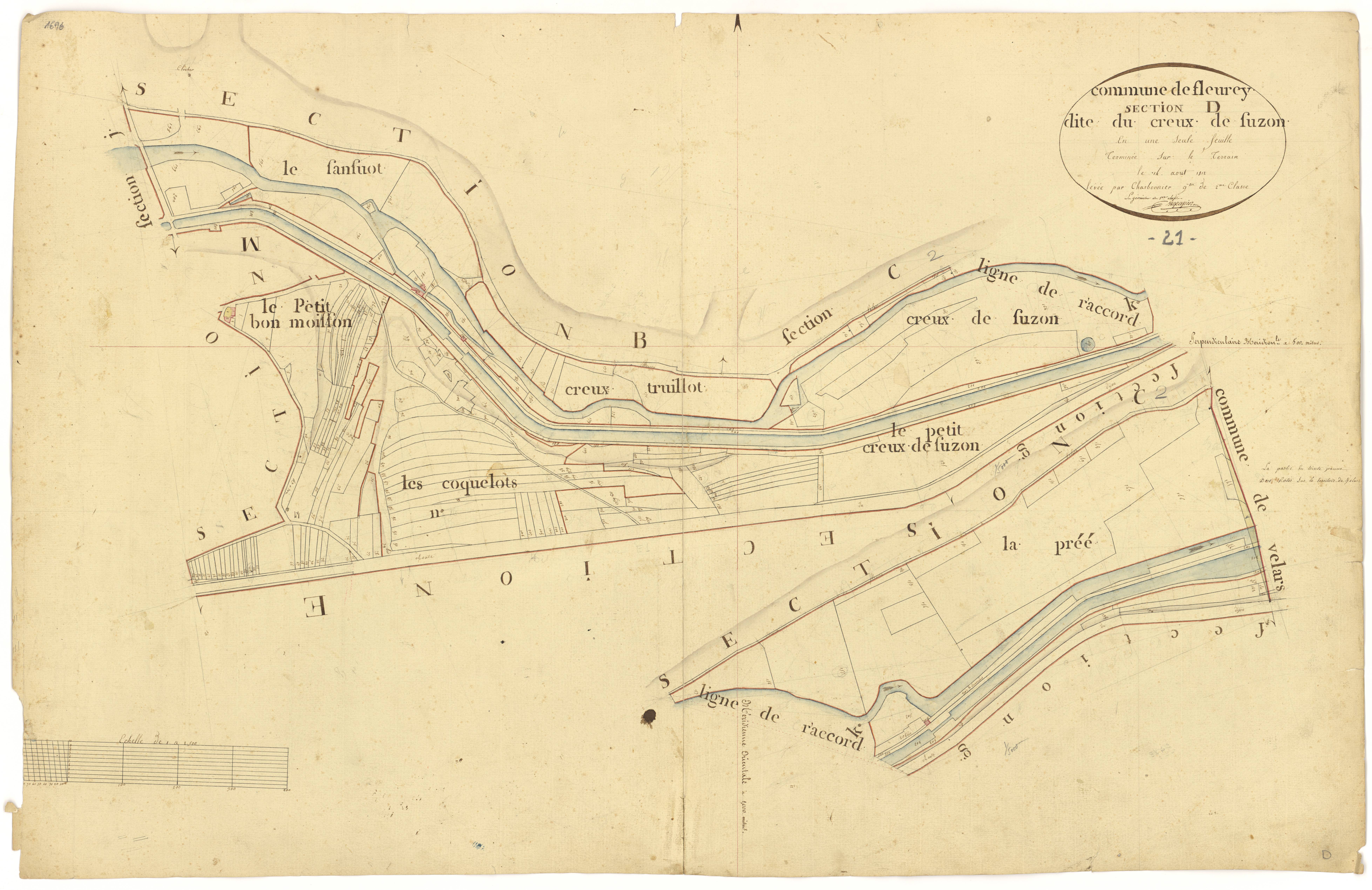 Fleurey-sur-Ouche - Section D - 3 P PLAN 281/6