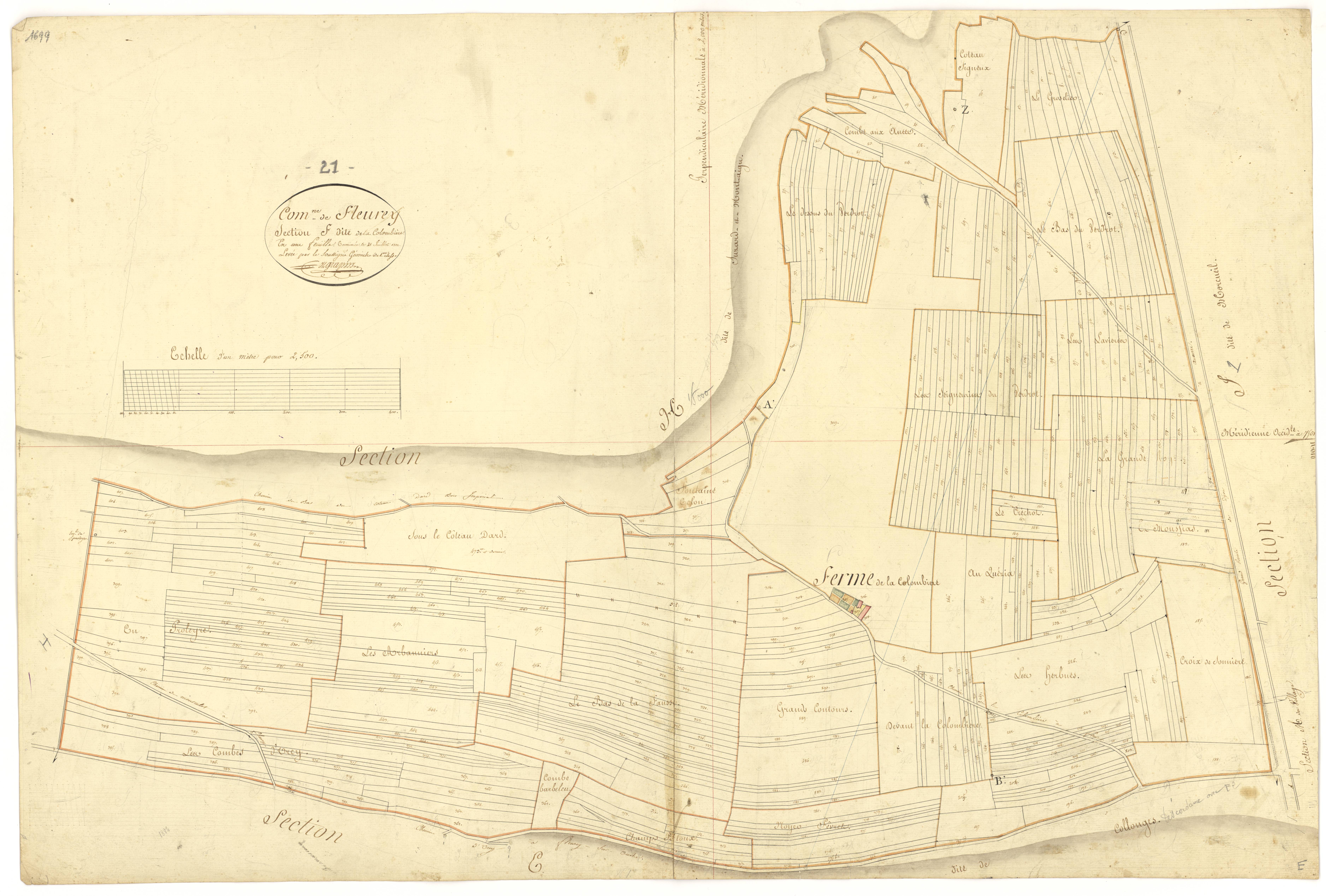 Fleurey-sur-Ouche - Section F - 3 P PLAN 281/9