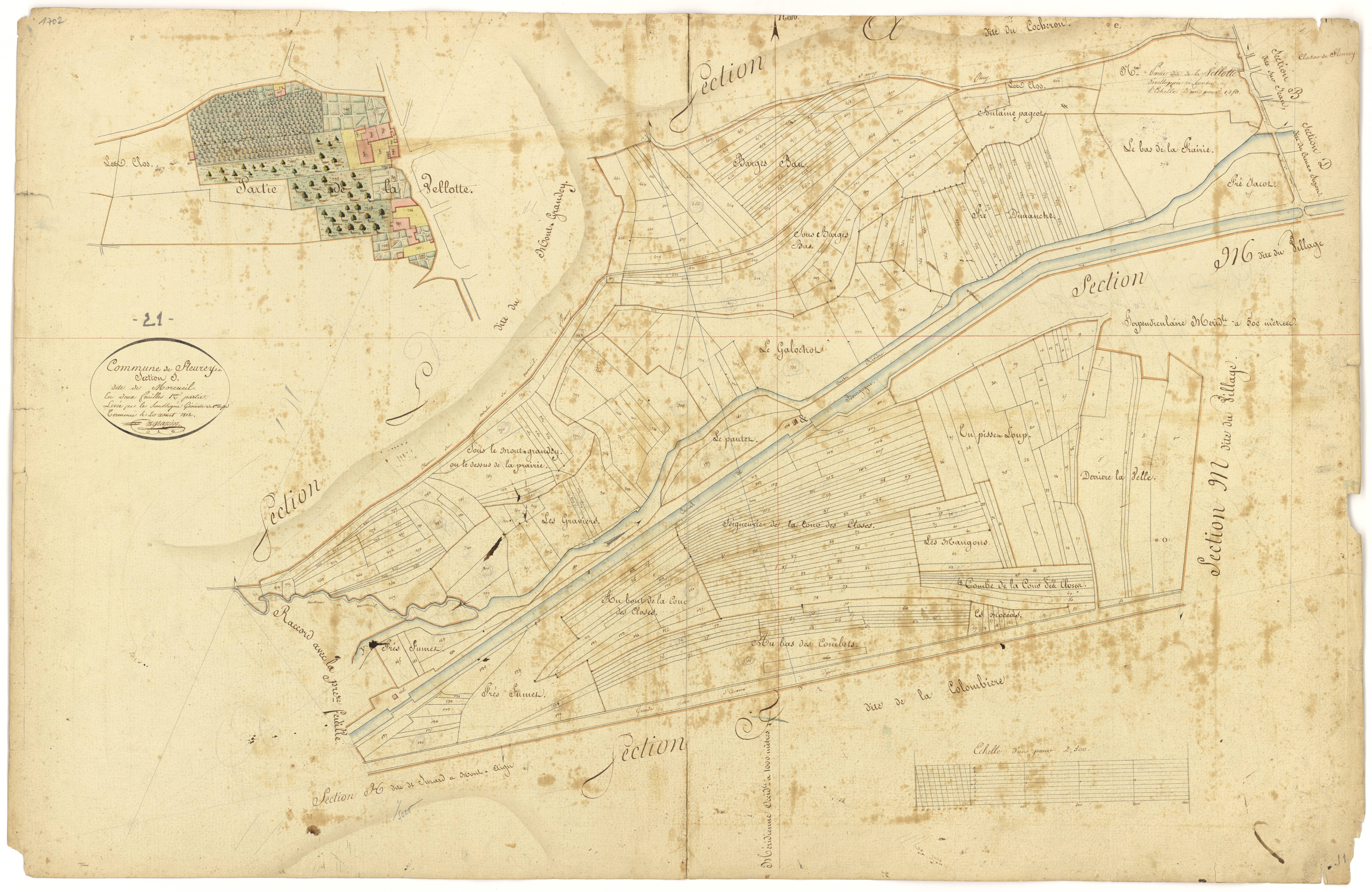 Fleurey-sur-Ouche - Section J1 - 3 P PLAN 281/12