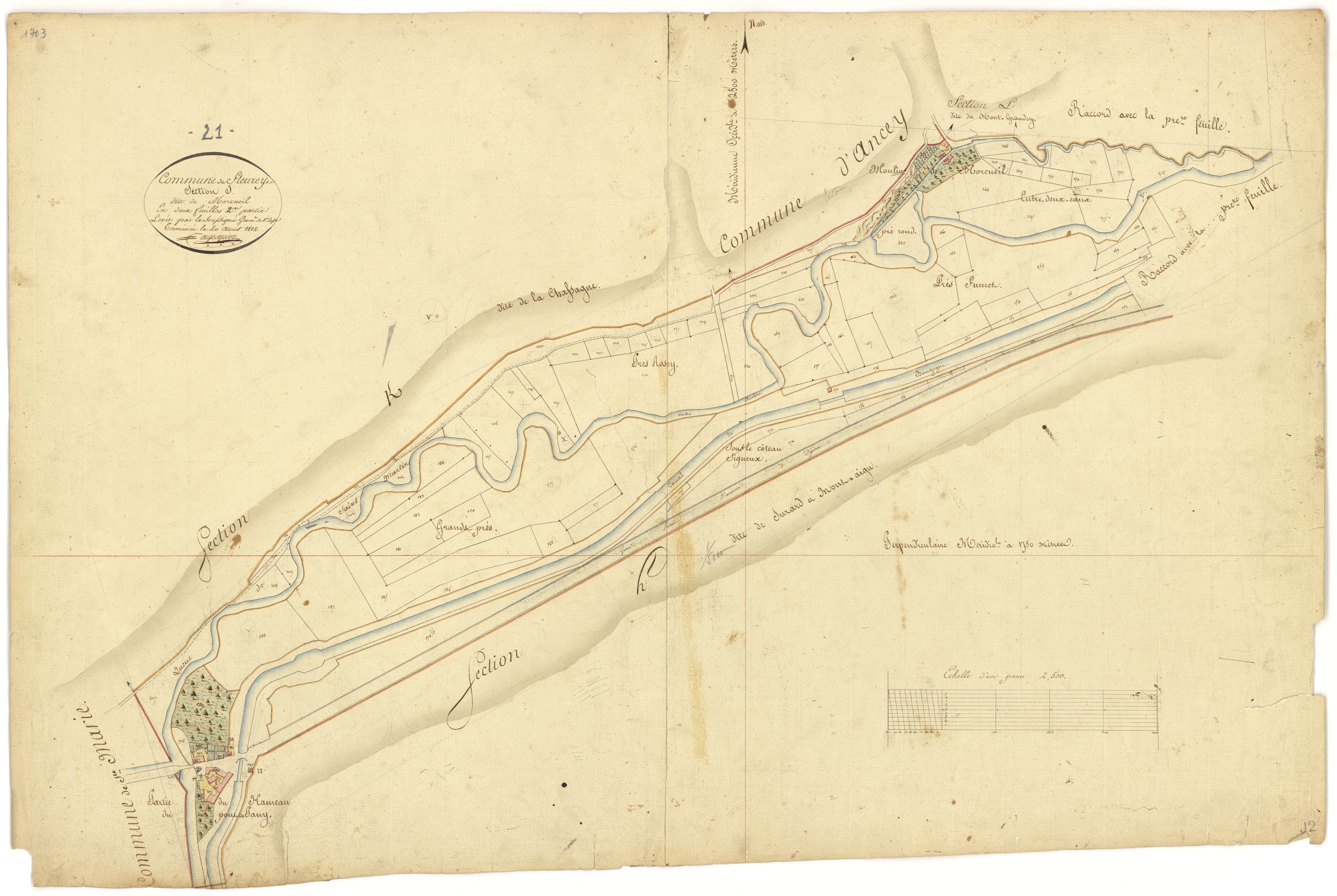 Fleurey-sur-Ouche - Section J2 - 3 P PLAN 281/13