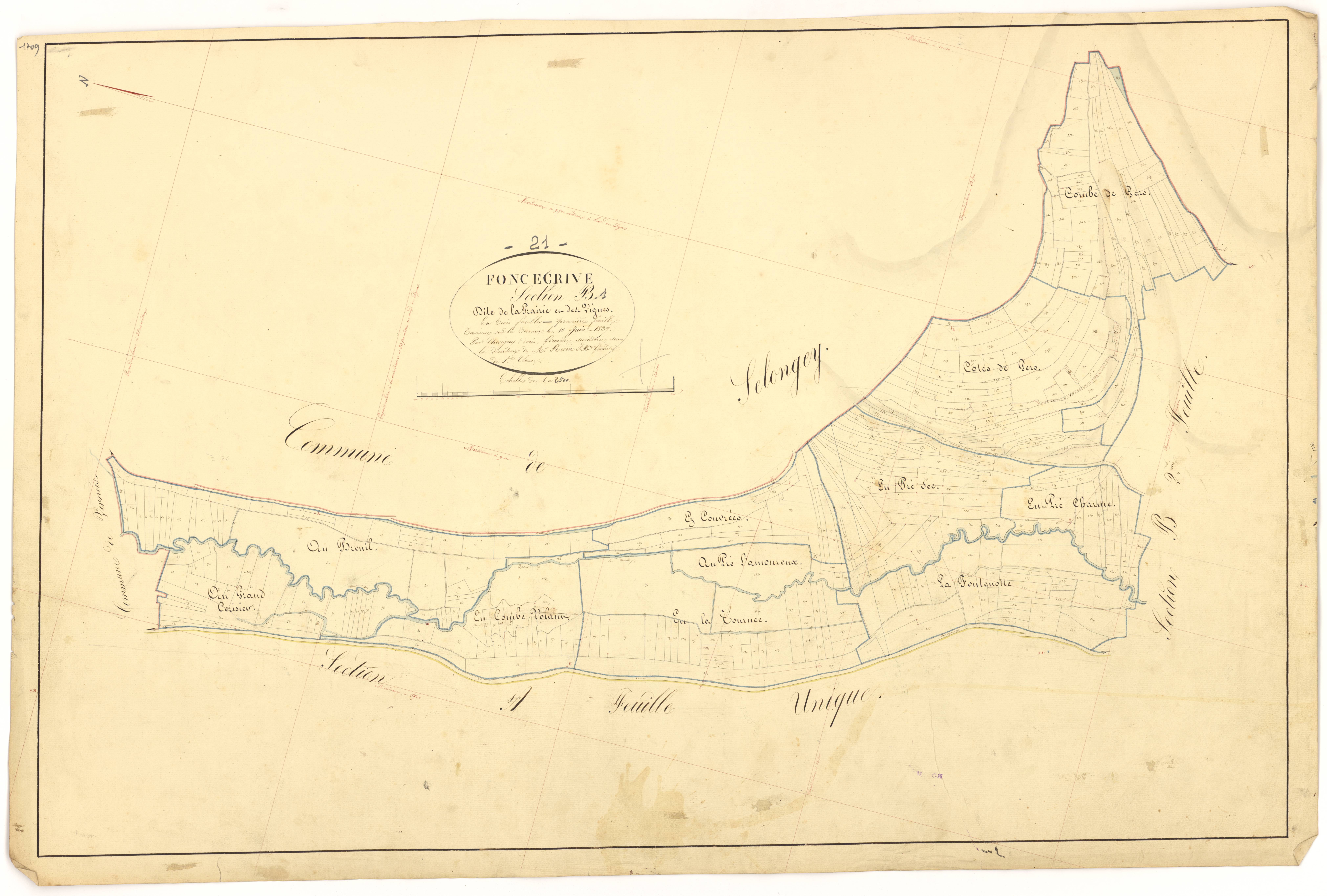 Foncegrive - Section B1 - 3 P PLAN 283/3