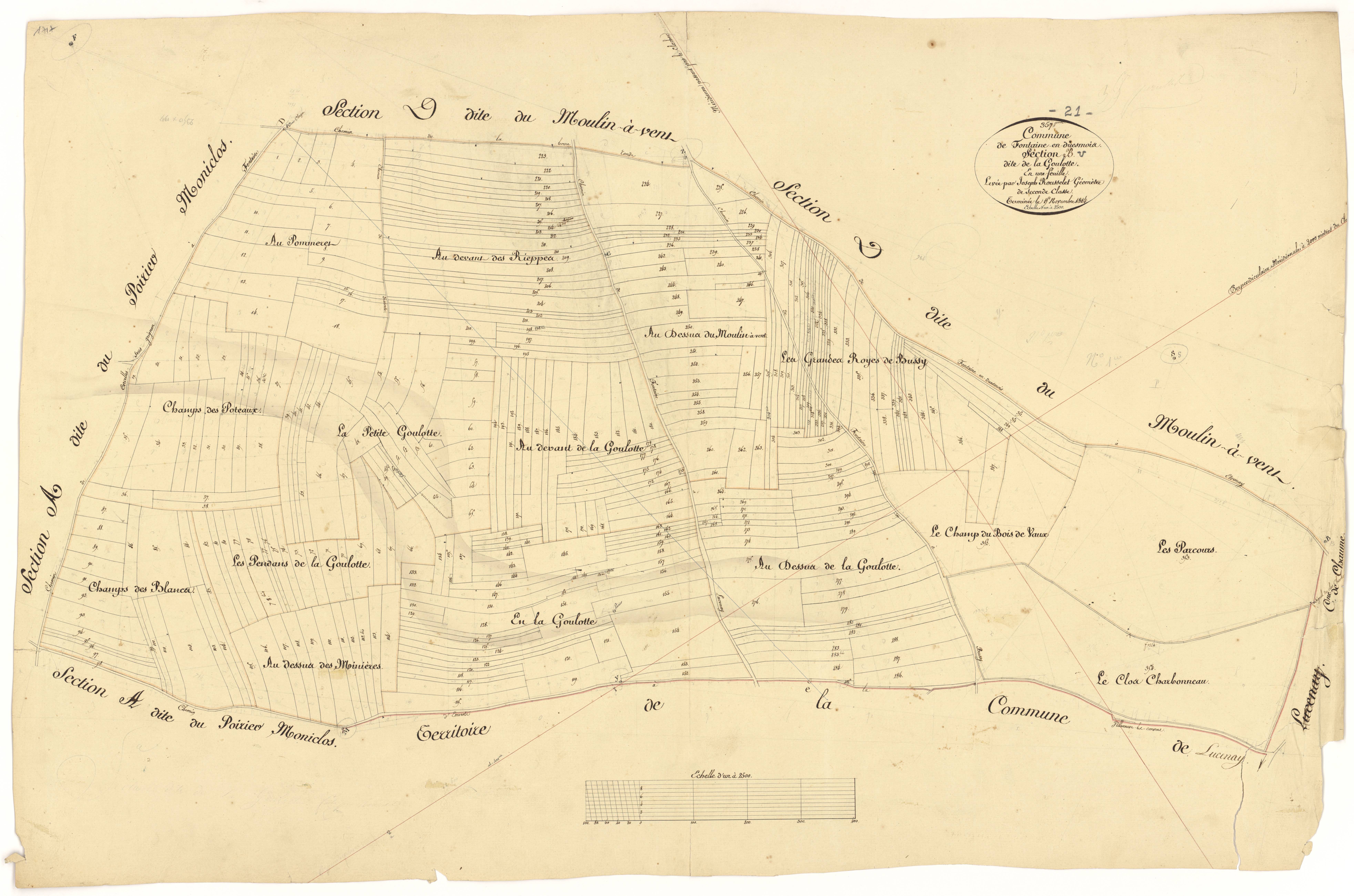 Fontaines-en-Duesmois - Section B - 3 P PLAN 284/3