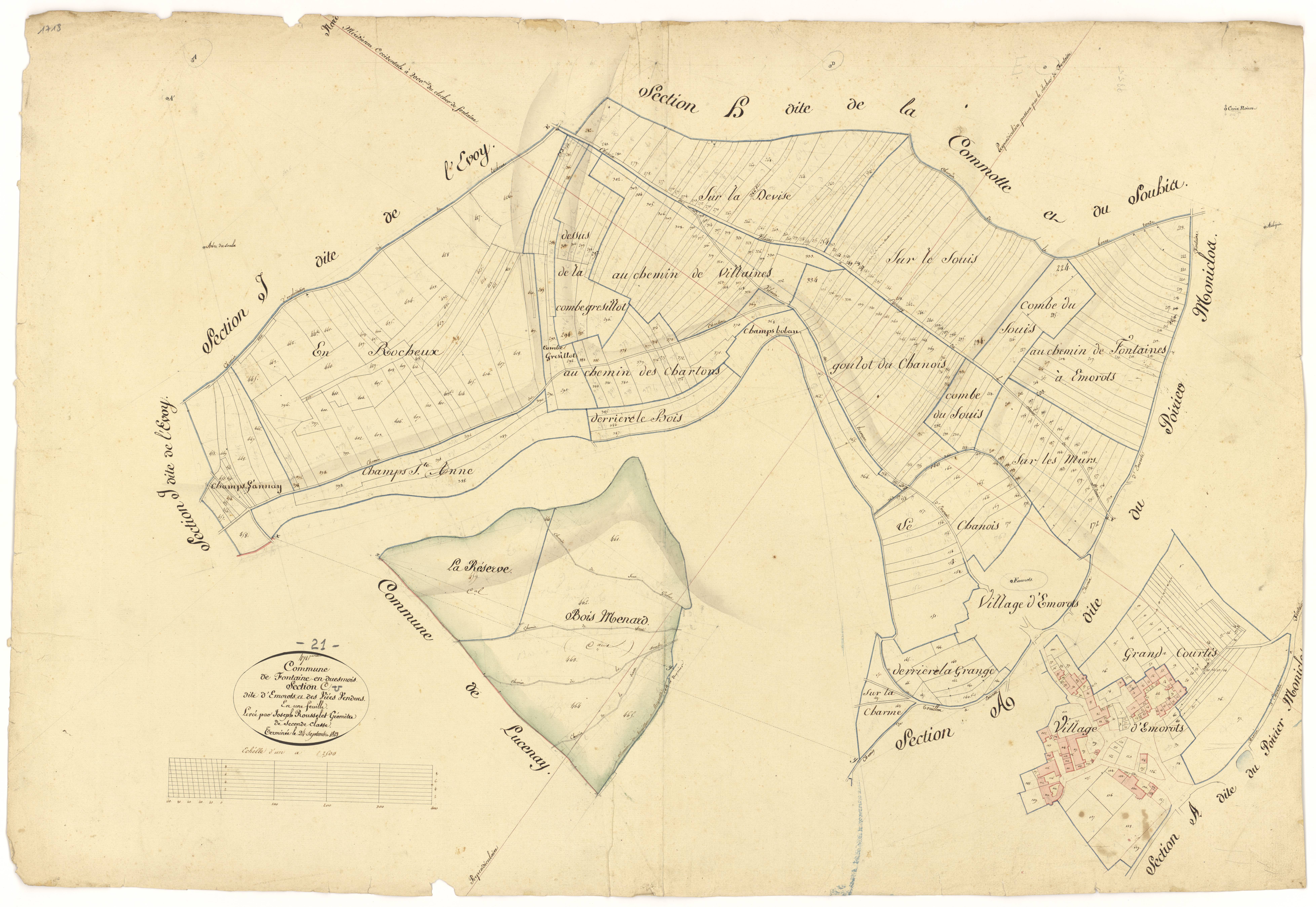Fontaines-en-Duesmois - Section C - 3 P PLAN 284/4