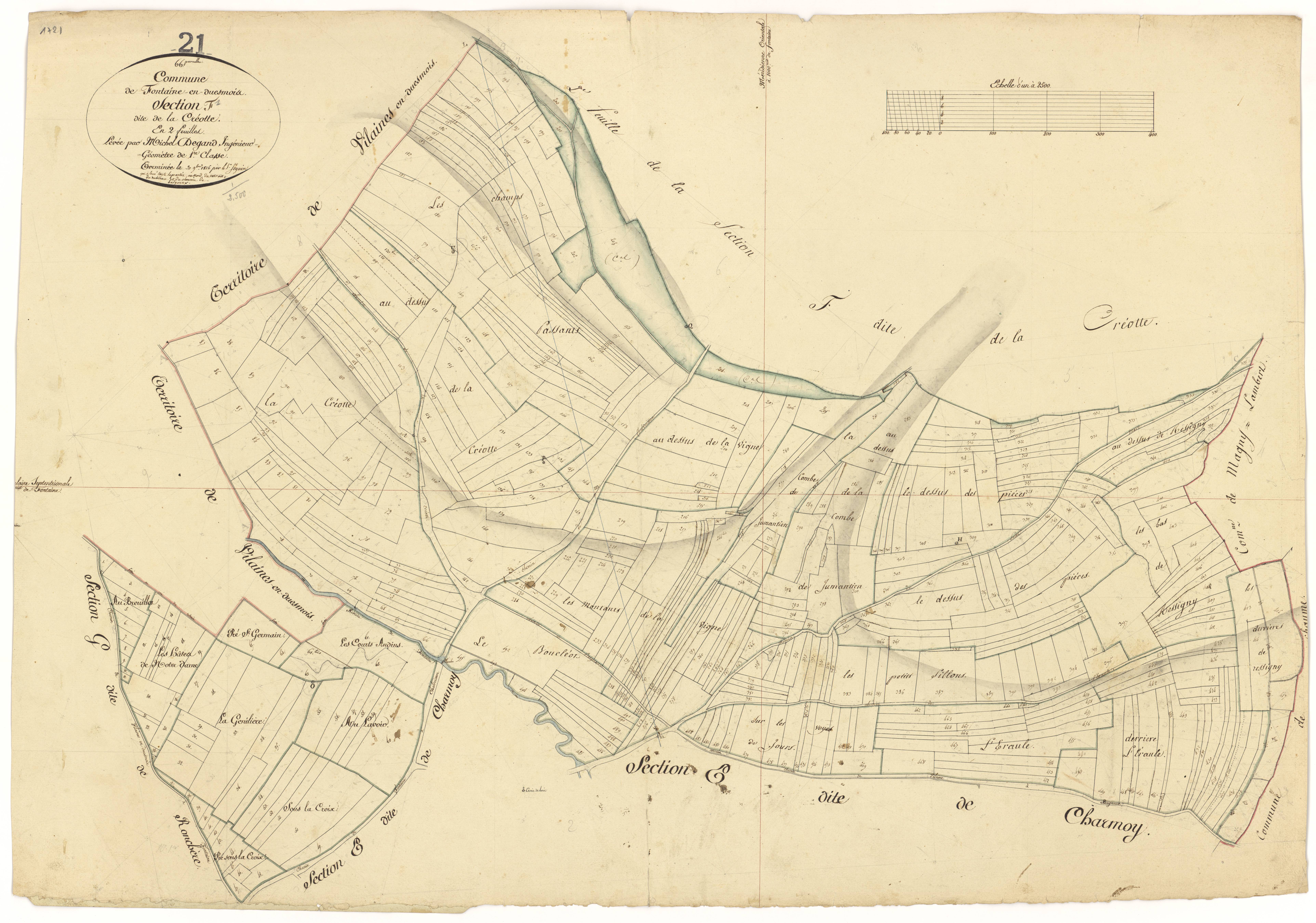 Fontaines-en-Duesmois - Section F1 - 3 P PLAN 284/7