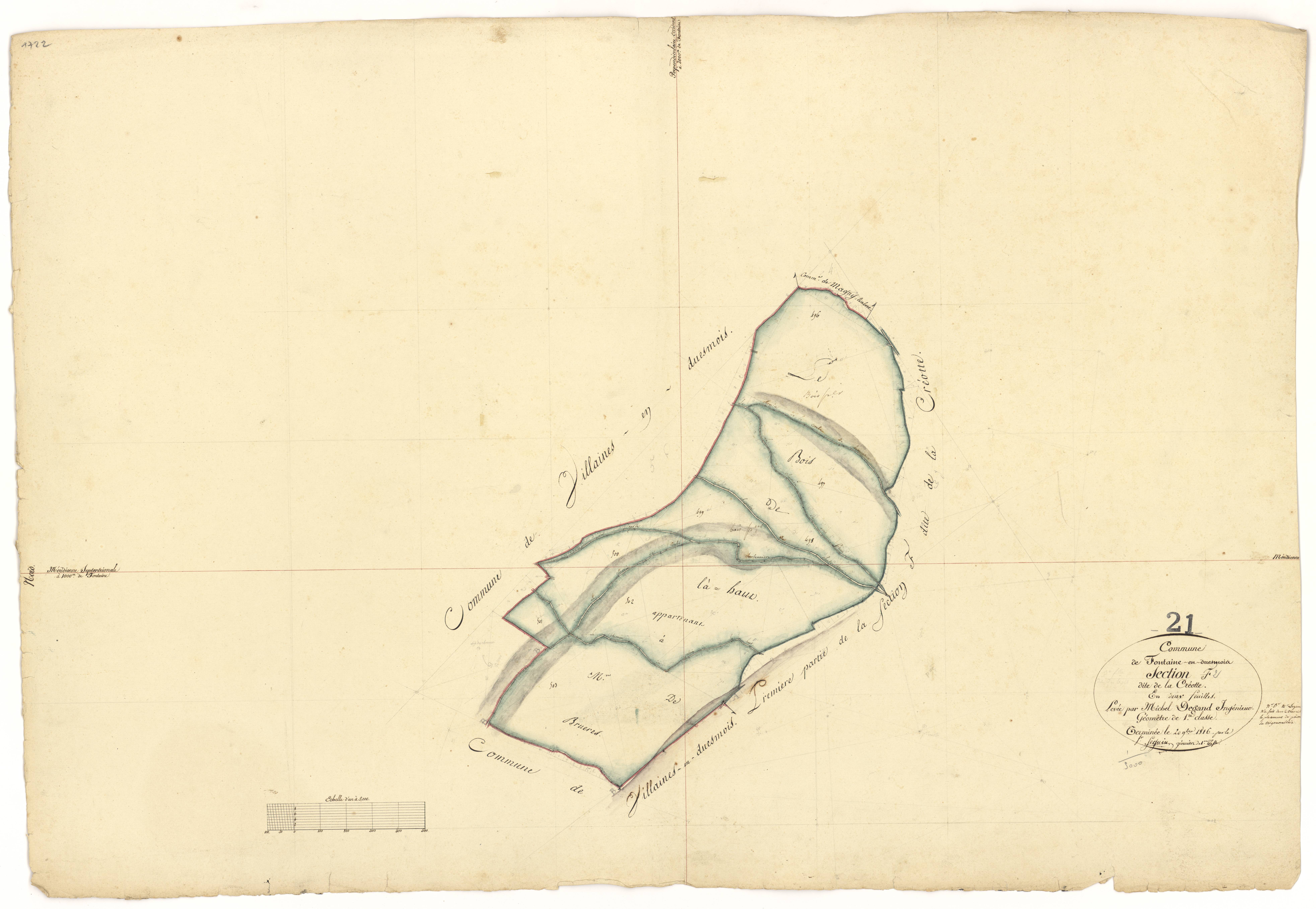 Fontaines-en-Duesmois - Section F2 - 3 P PLAN 284/8