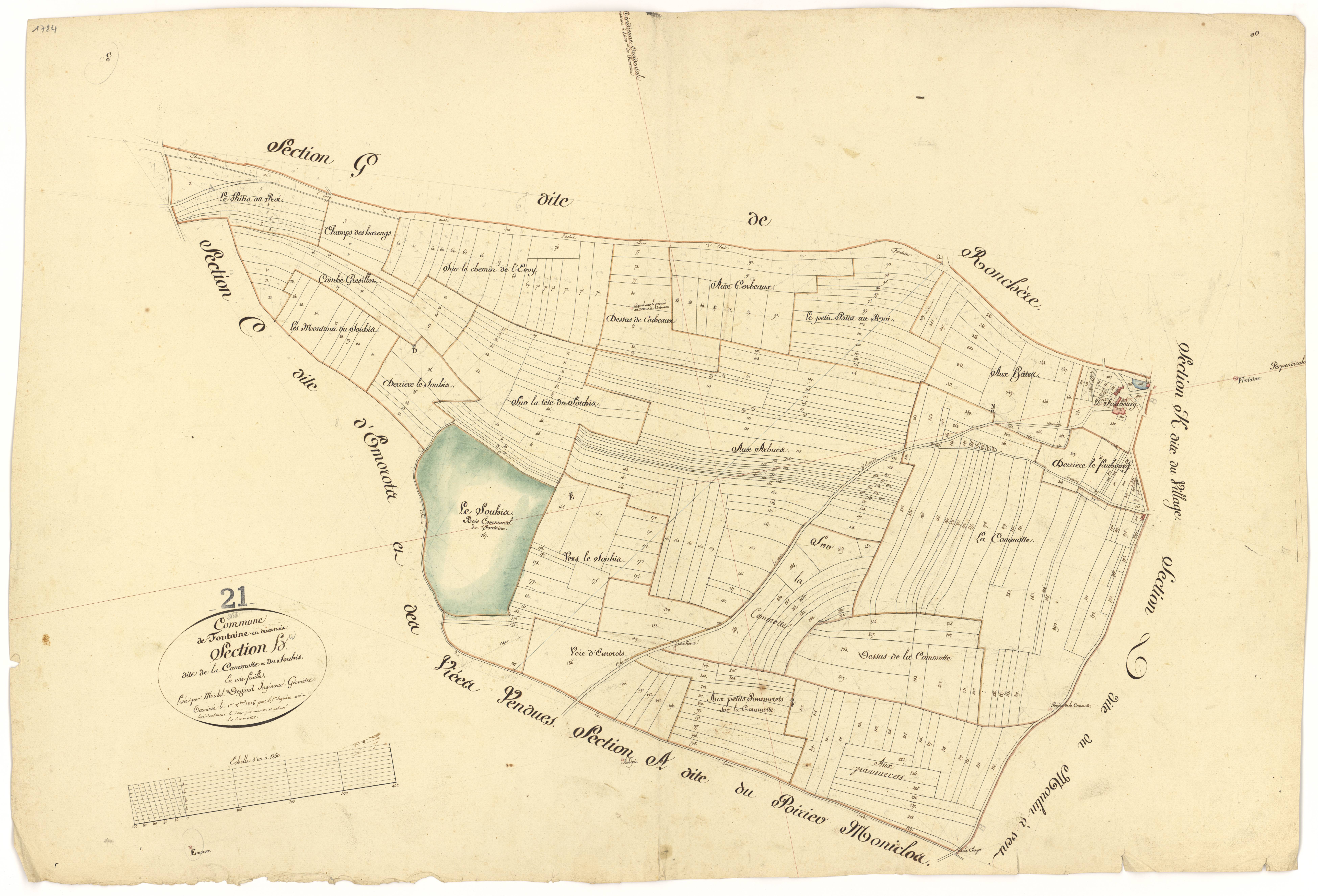 Fontaines-en-Duesmois - Section H - 3 P PLAN 284/10