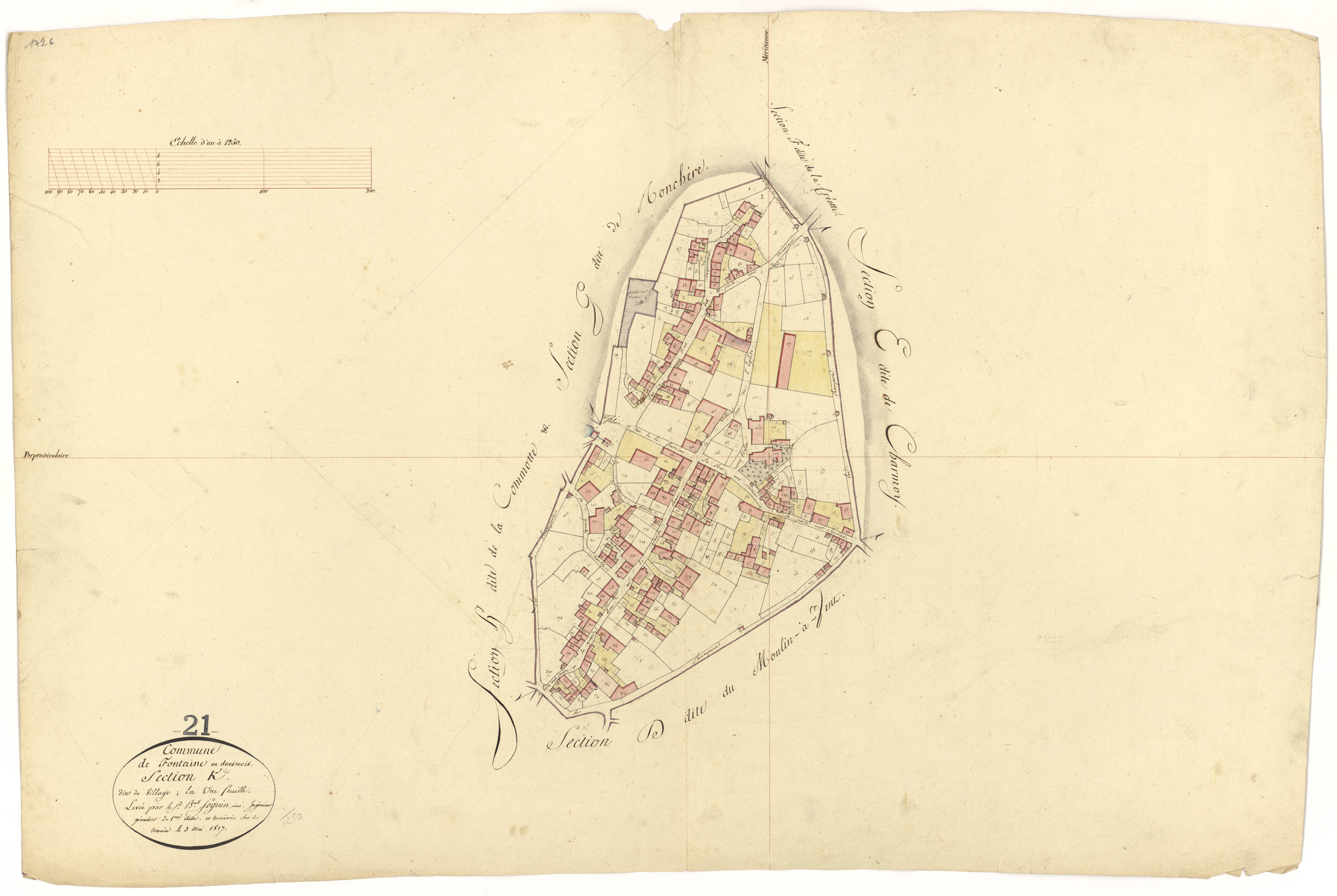 Fontaines-en-Duesmois - Section K - 3 P PLAN 284/12