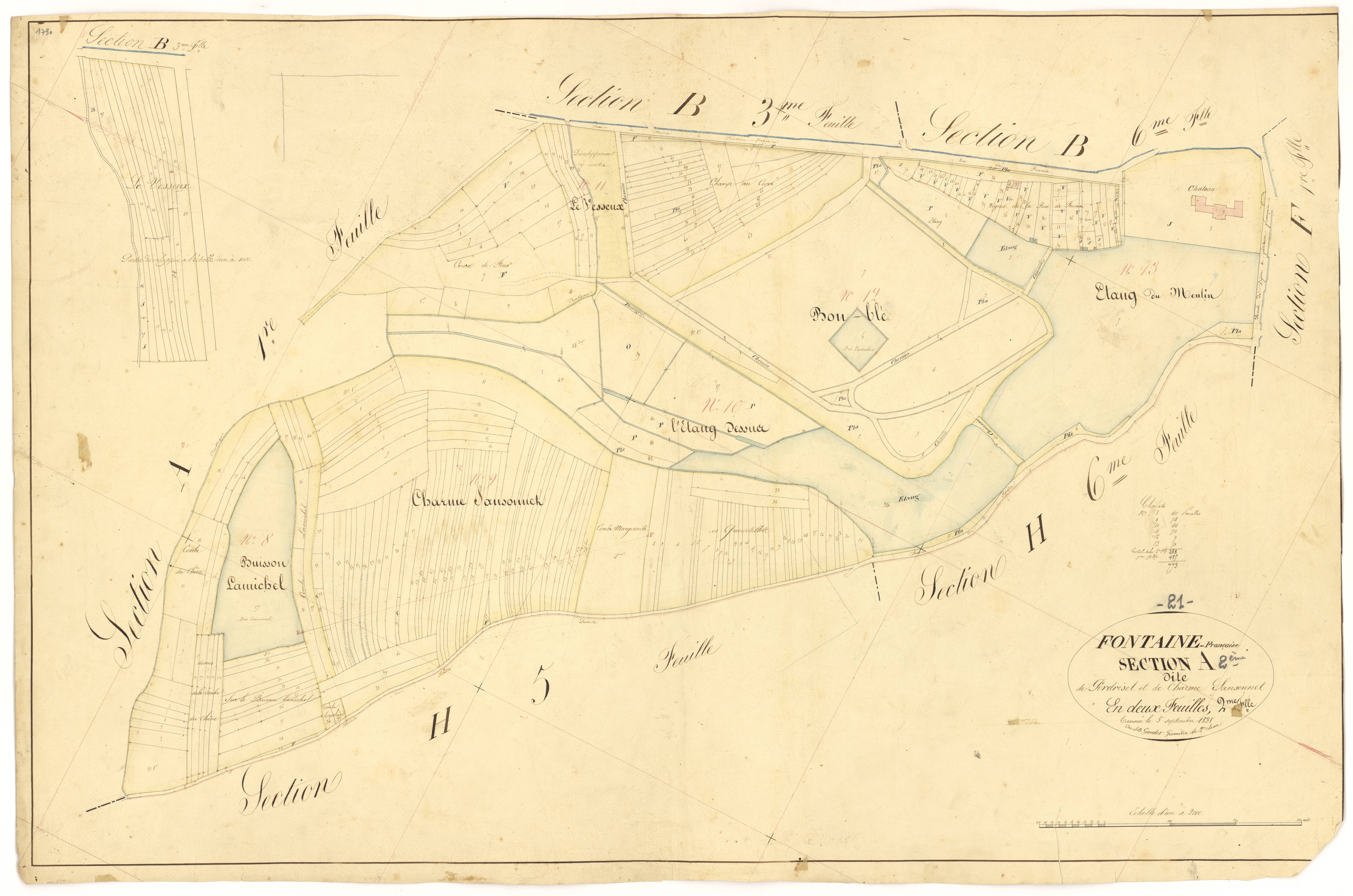 Fontaine-Française - Section A2 - 3 P PLAN 285/4