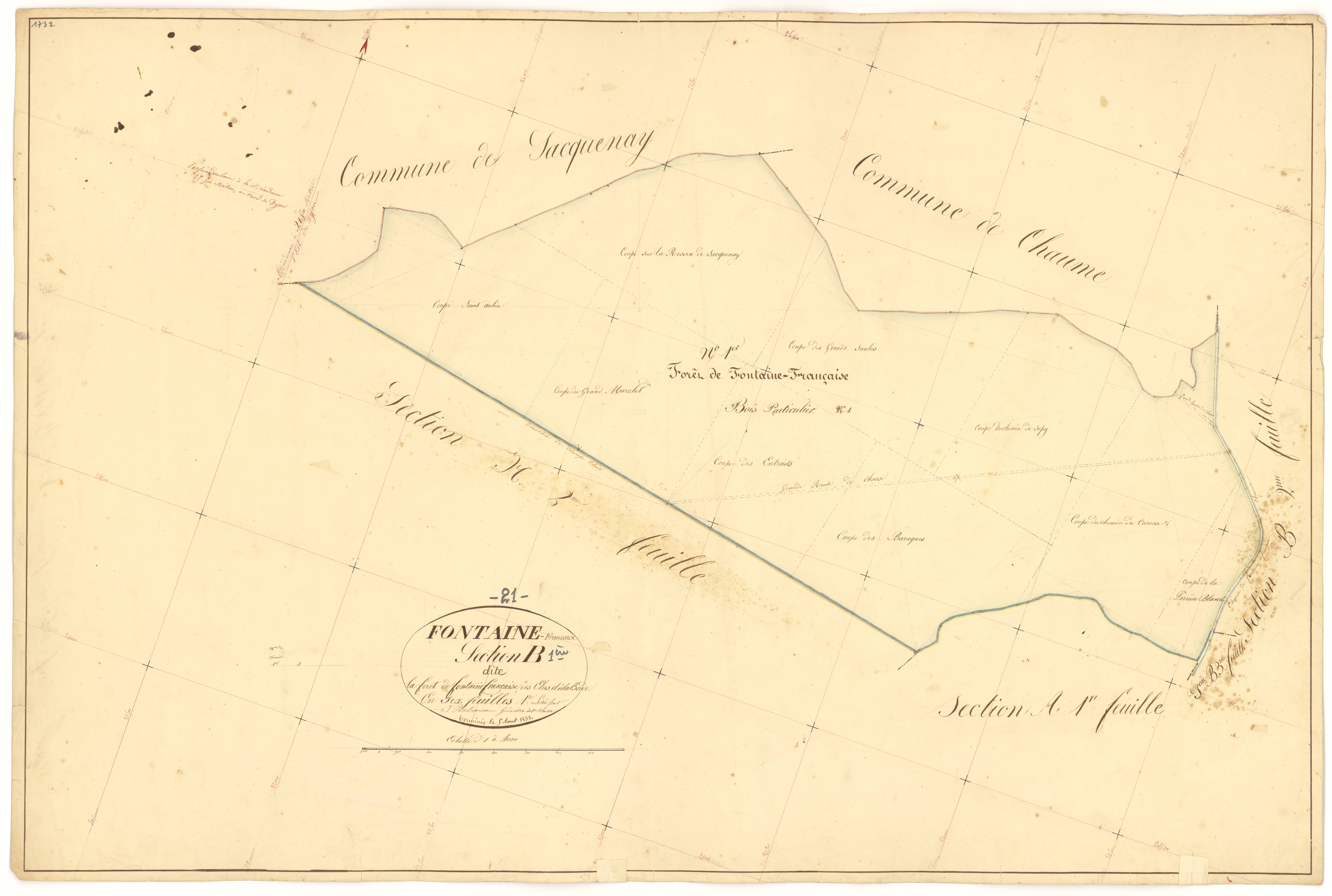 Fontaine-Française - Section B1 - 3 P PLAN 285/6