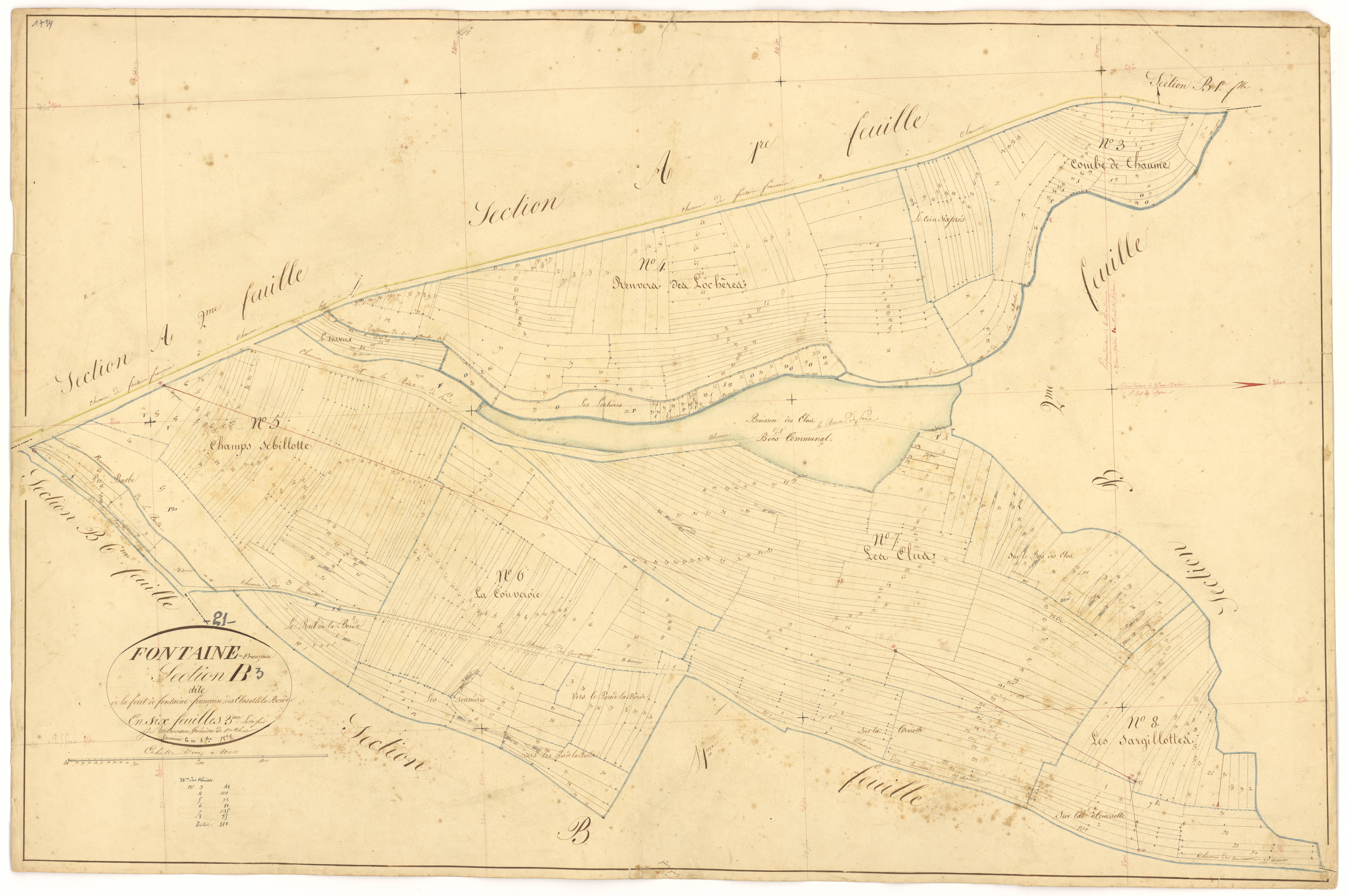 Fontaine-Française - Section B3 - 3 P PLAN 285/8