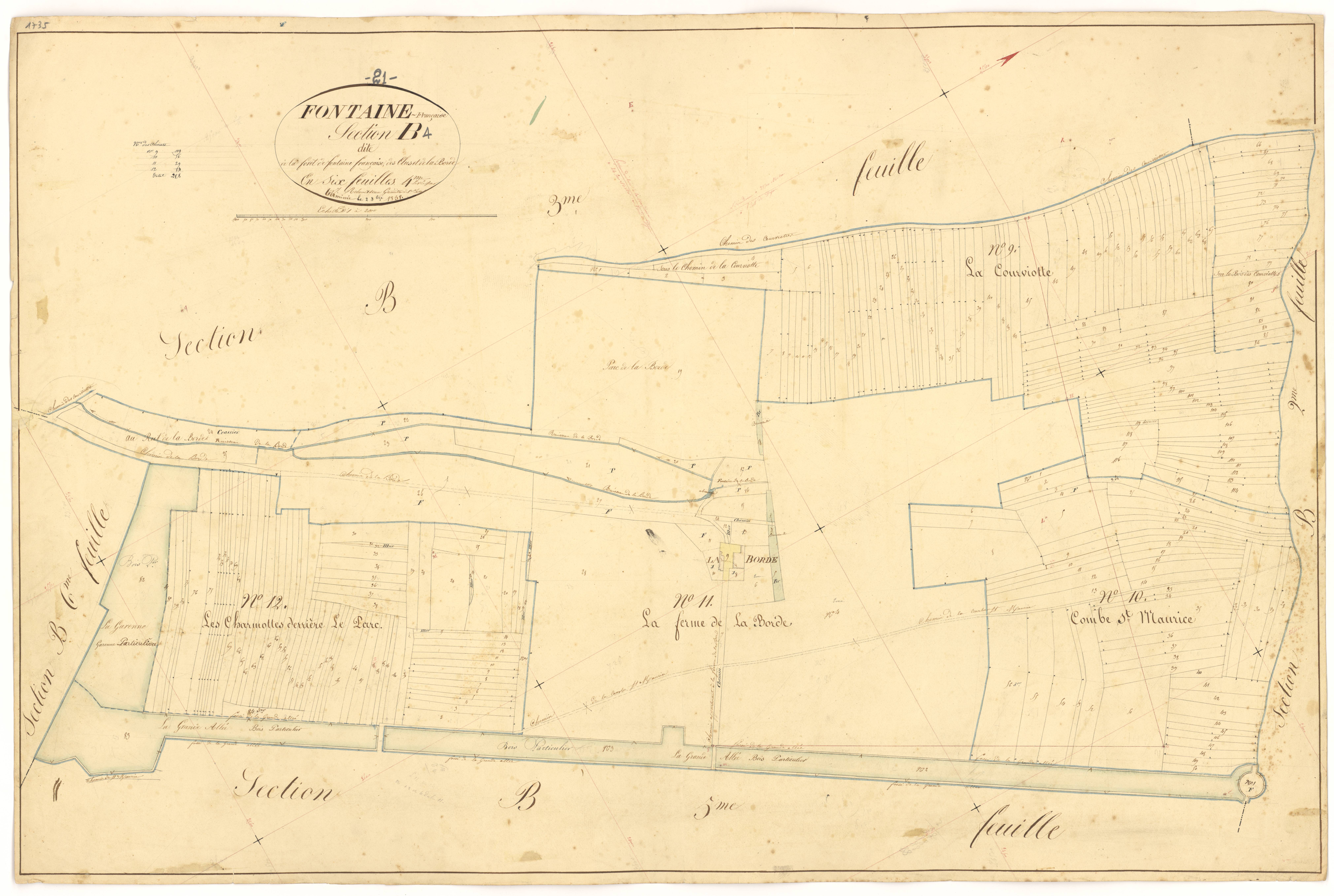 Fontaine-Française - Section B4 - 3 P PLAN 285/9