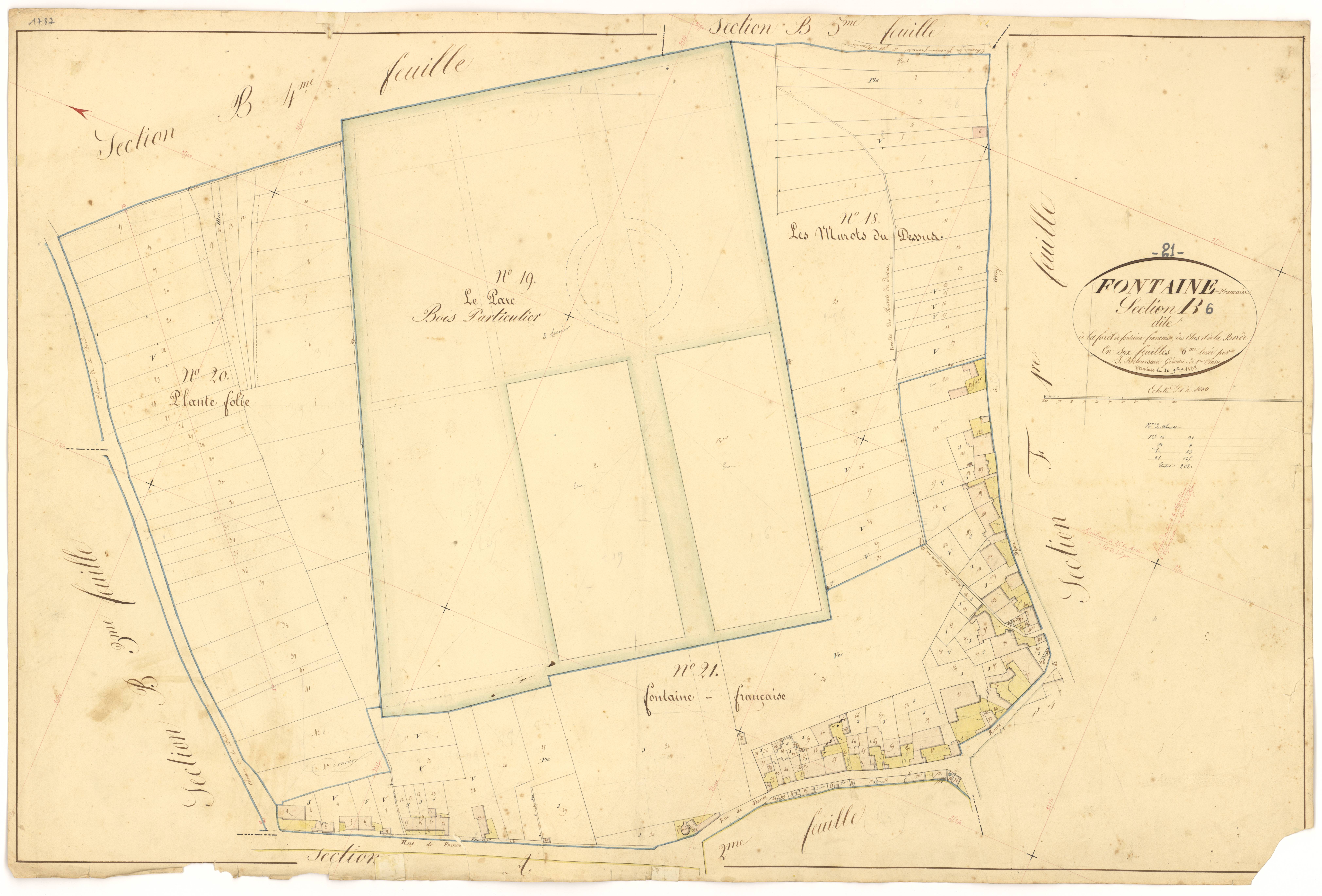 Fontaine-Française - Section B6 - 3 P PLAN 285/11
