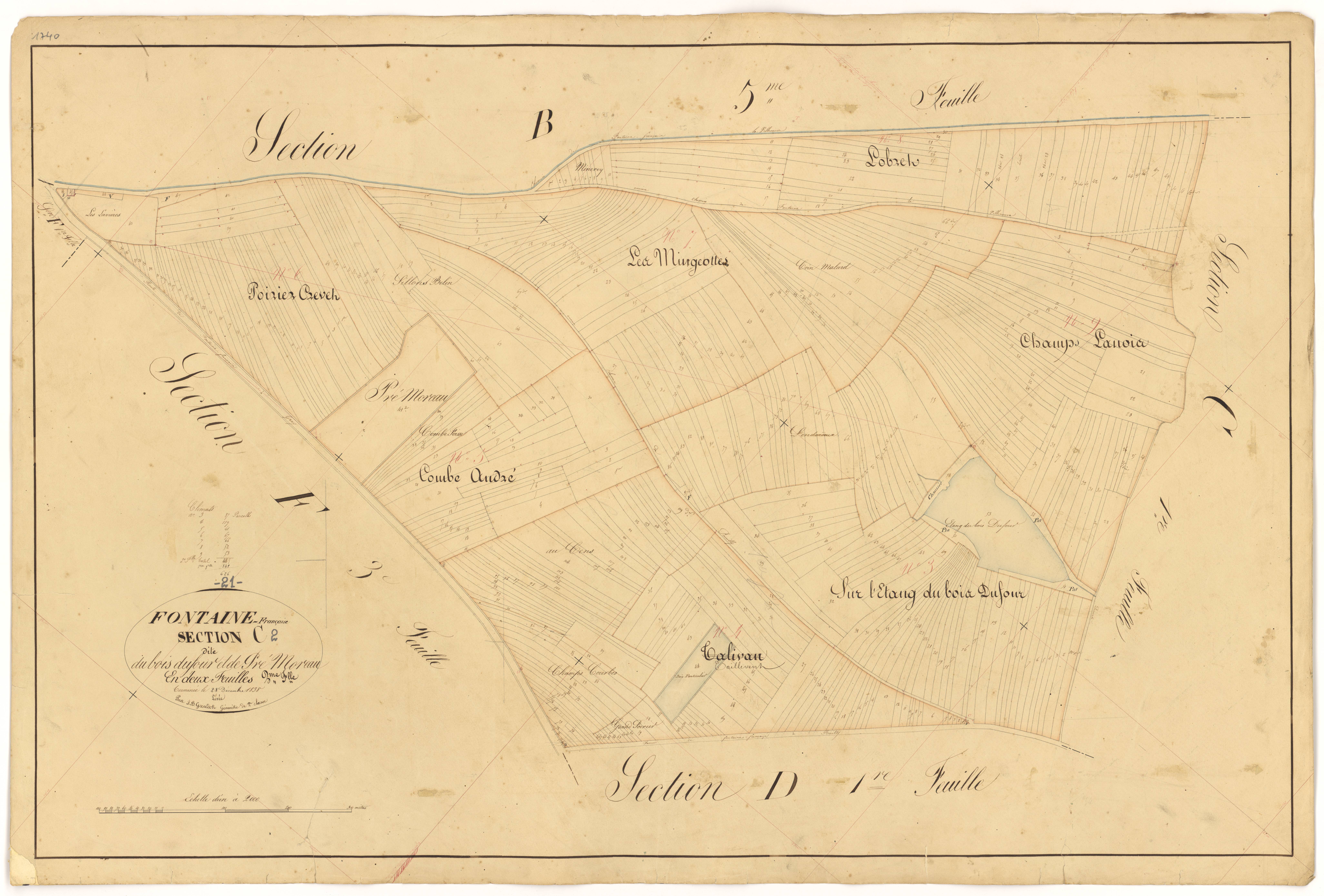 Fontaine-Française - Section C2 - 3 P PLAN 285/14