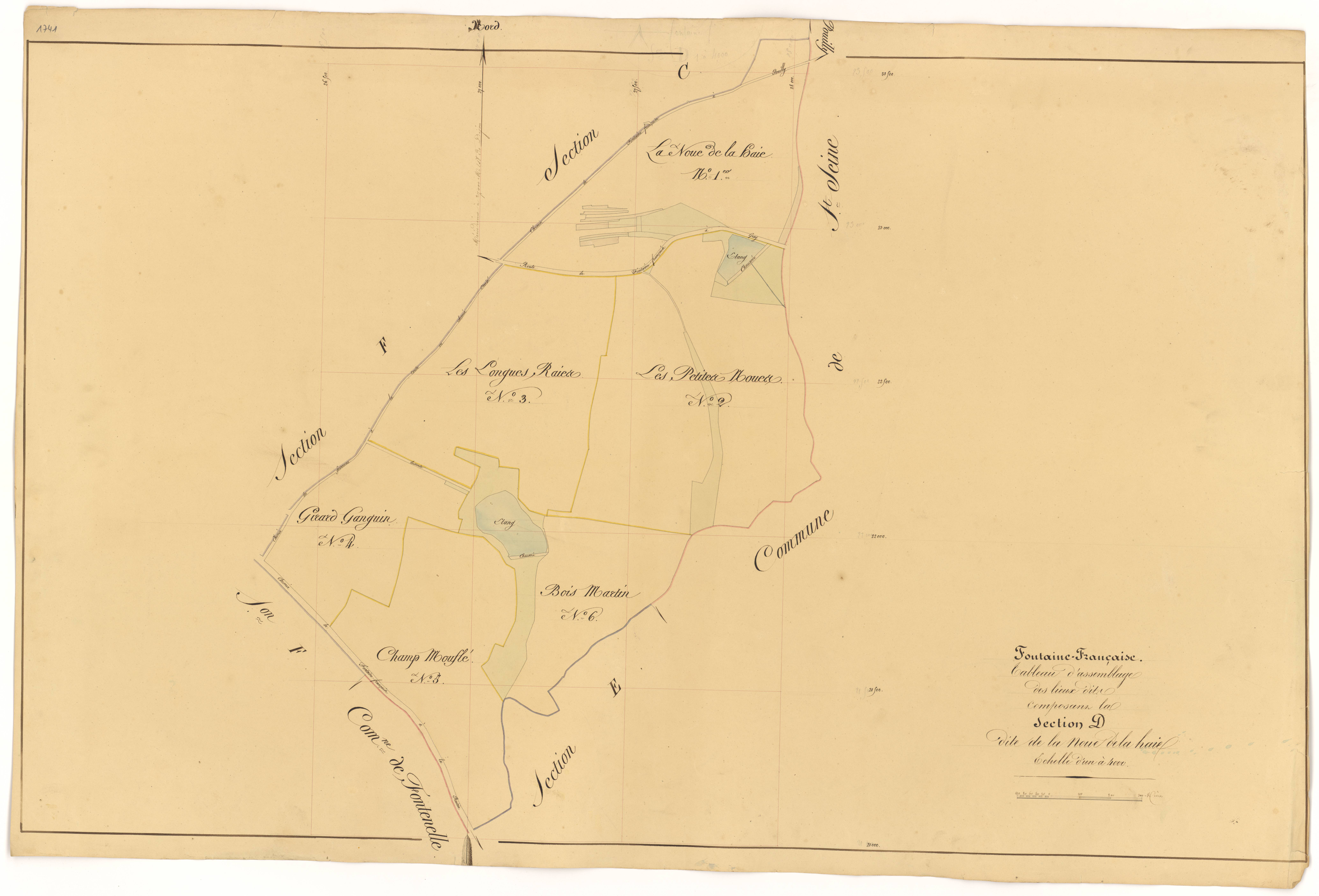 Fontaine-Française - Section D (tableau d'assemblage) - 3 P PLAN 285/15