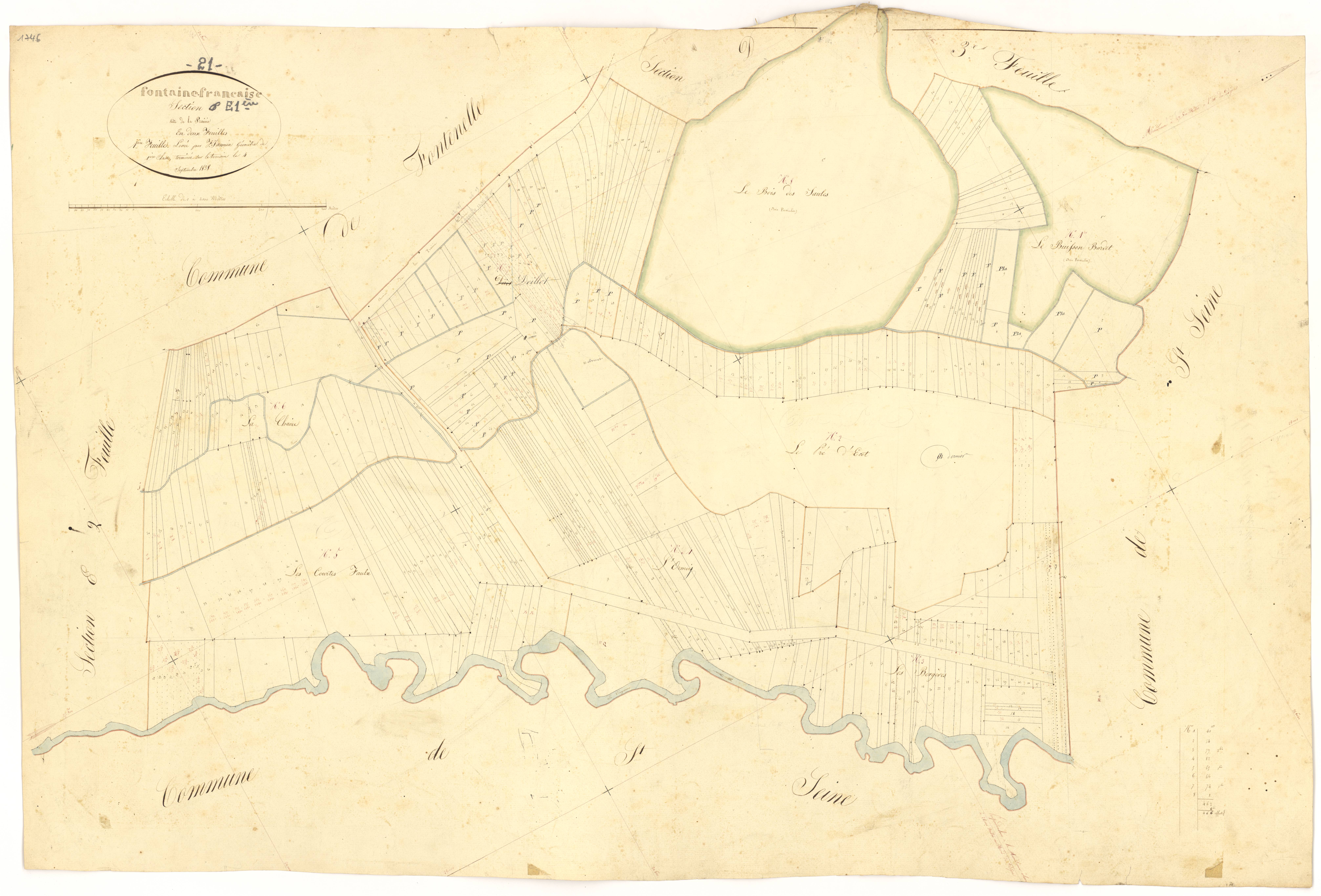 Fontaine-Française - Section E1 - 3 P PLAN 285/20