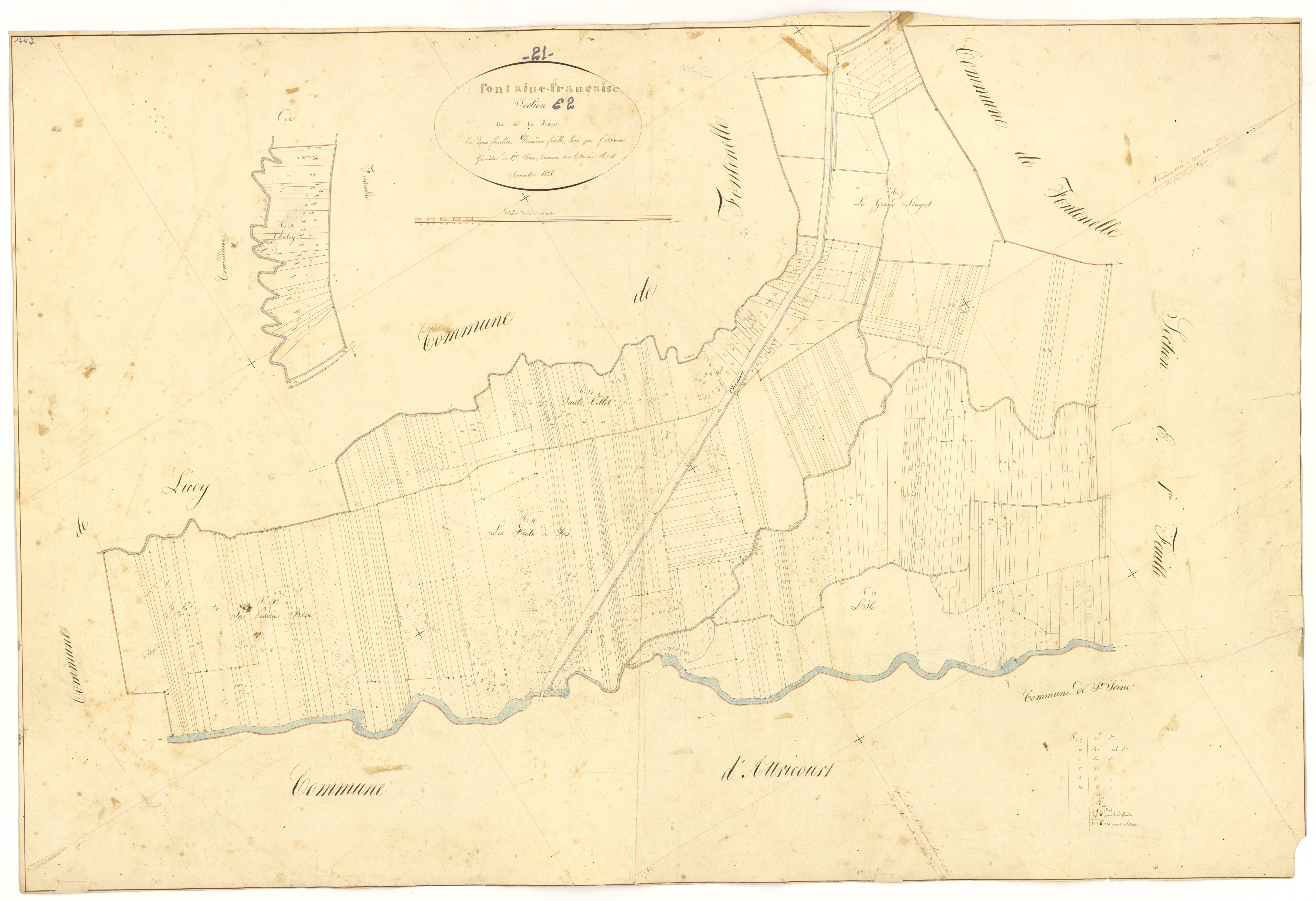 Fontaine-Française - Section E2 - 3 P PLAN 285/21