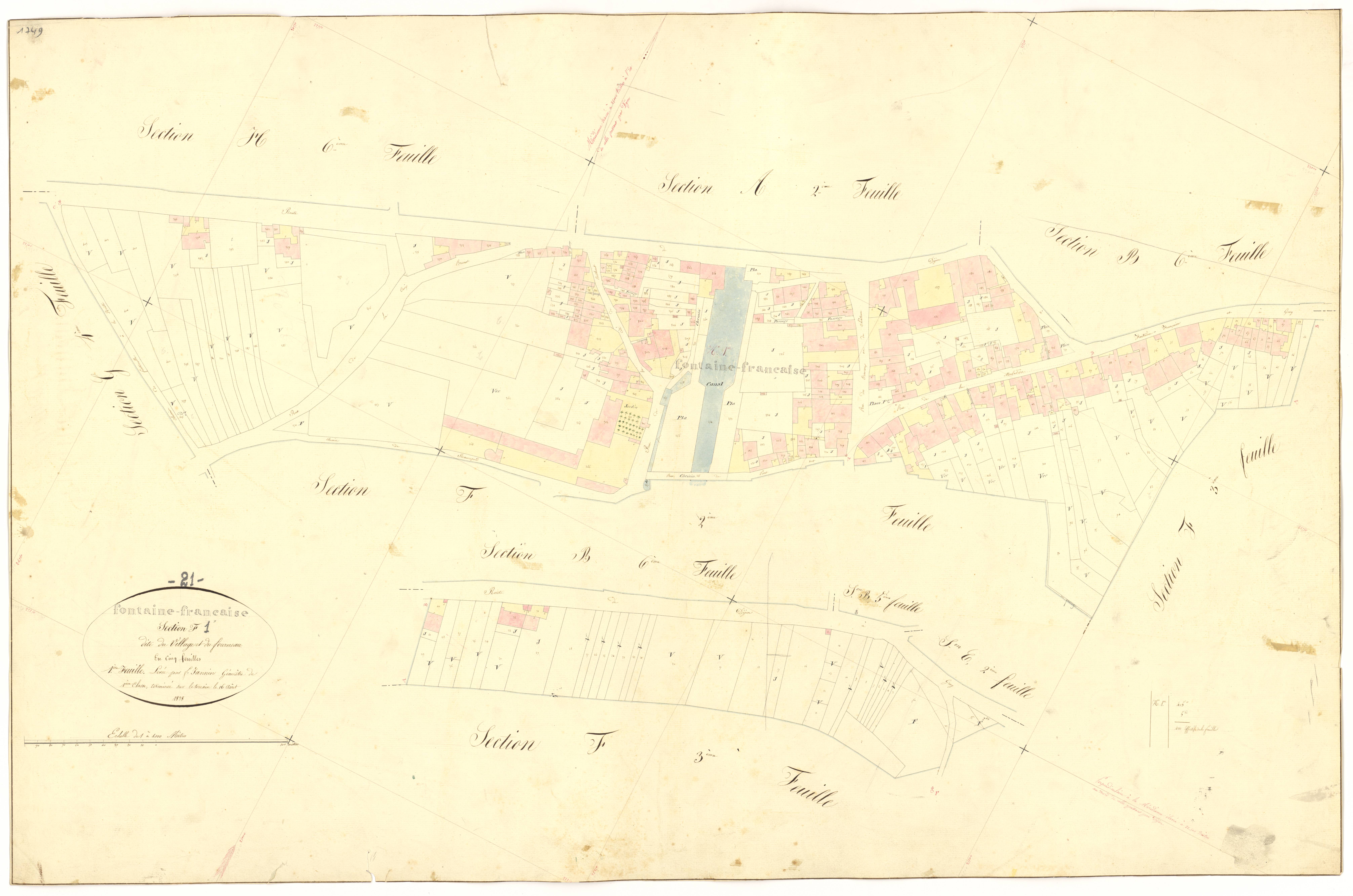 Fontaine-Française - Section F1 - 3 P PLAN 285/23