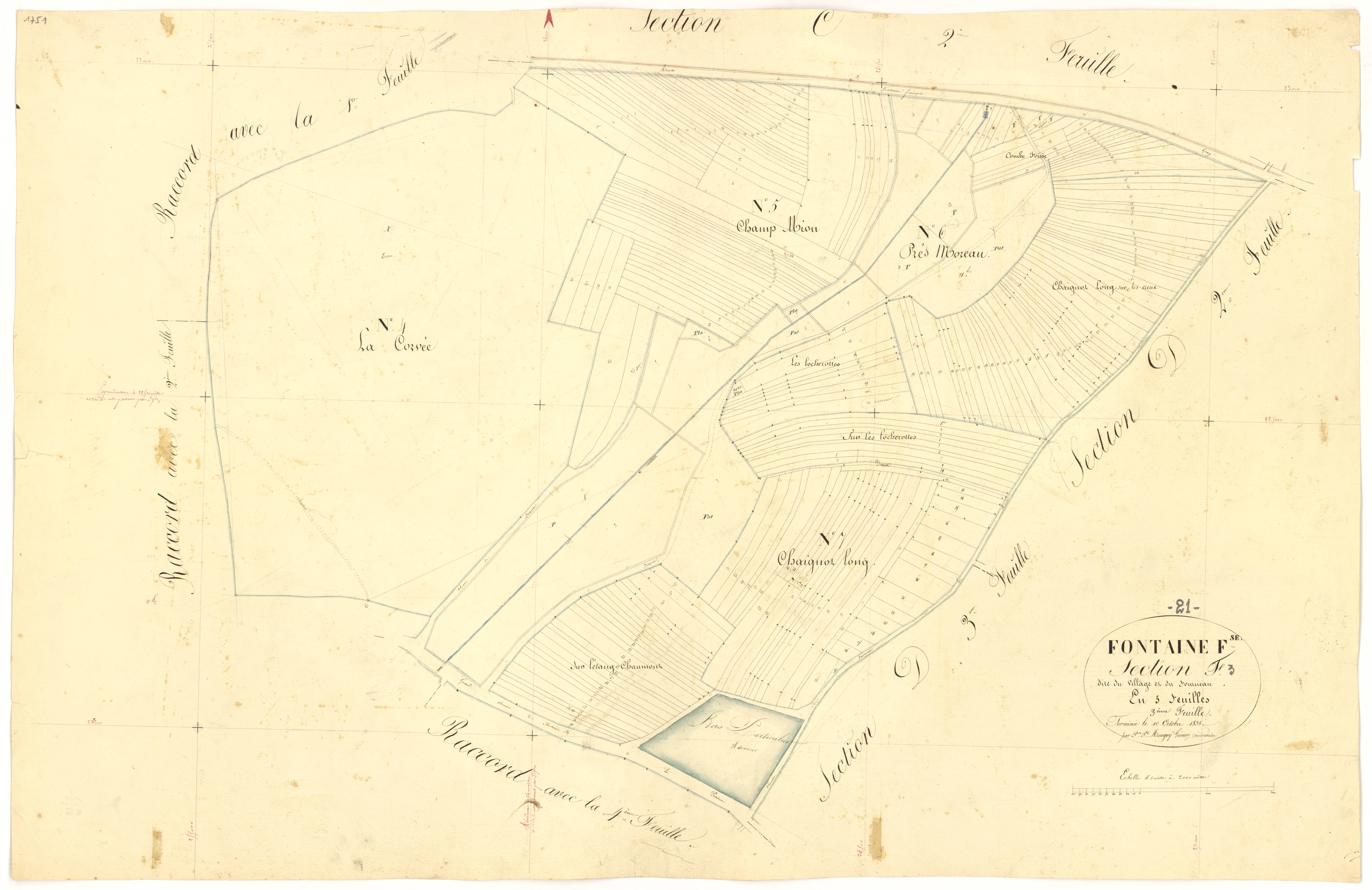 Fontaine-Française - Section F3 - 3 P PLAN 285/25