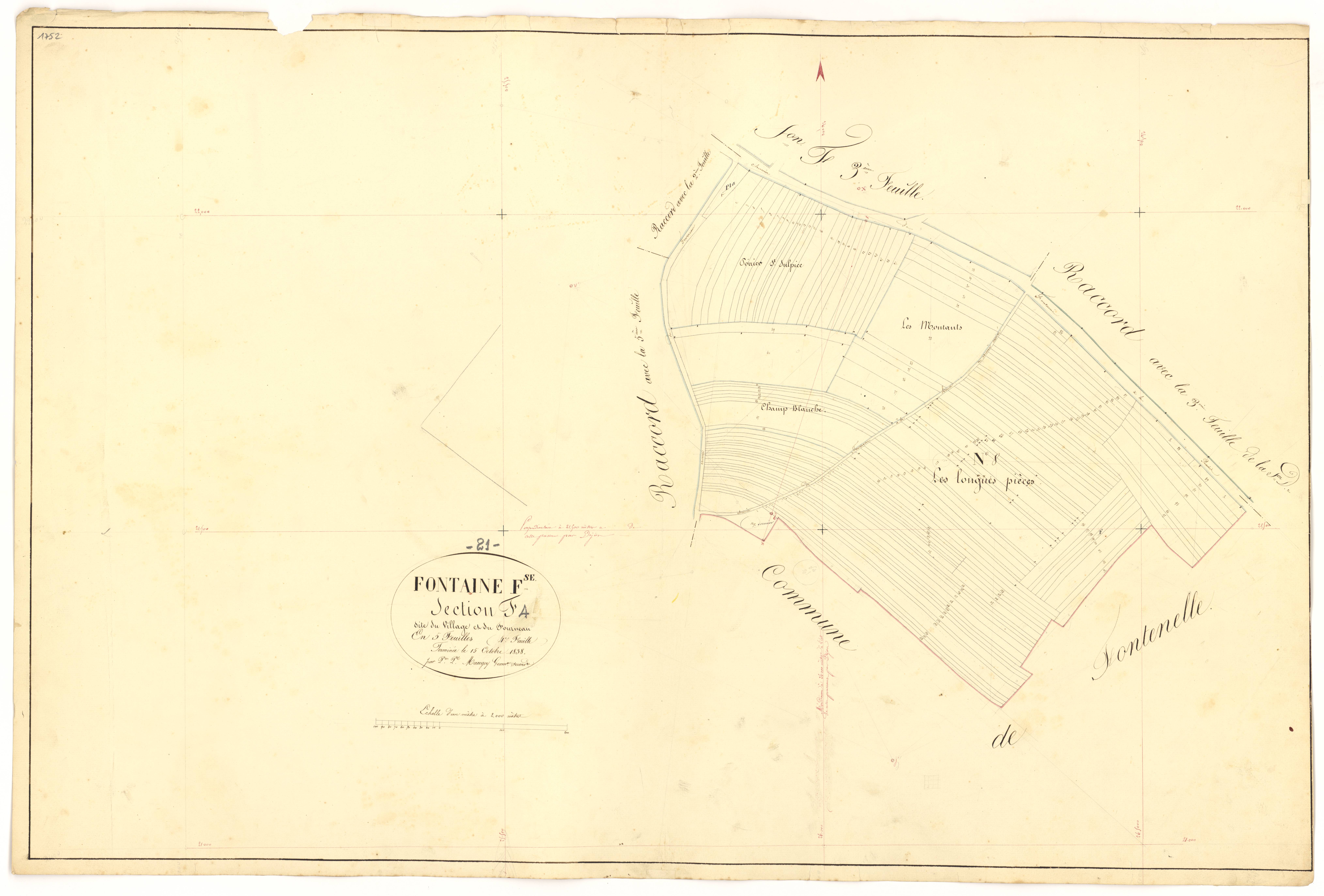Fontaine-Française - Section F4 - 3 P PLAN 285/26