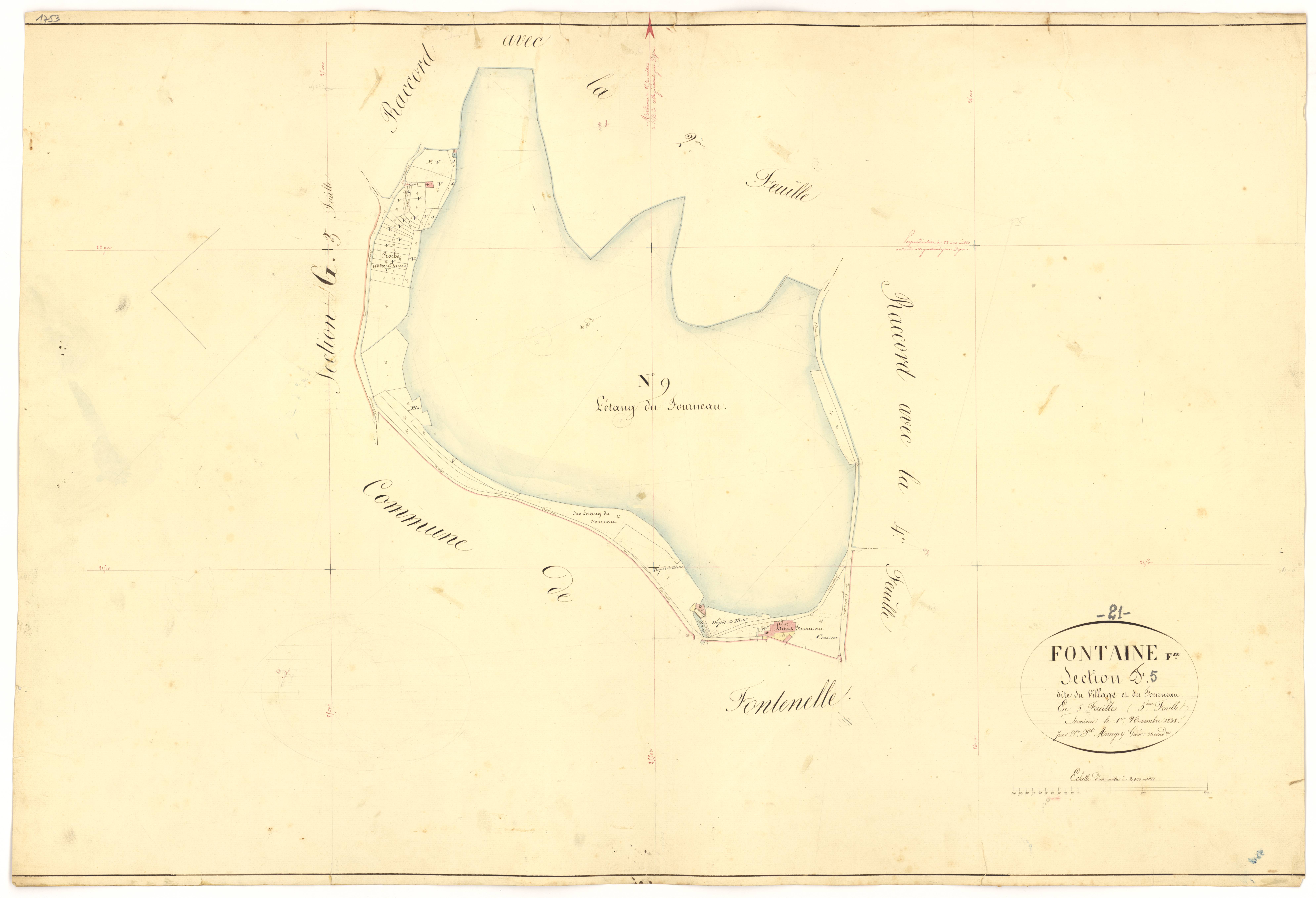 Fontaine-Française - Section F5 - 3 P PLAN 285/27
