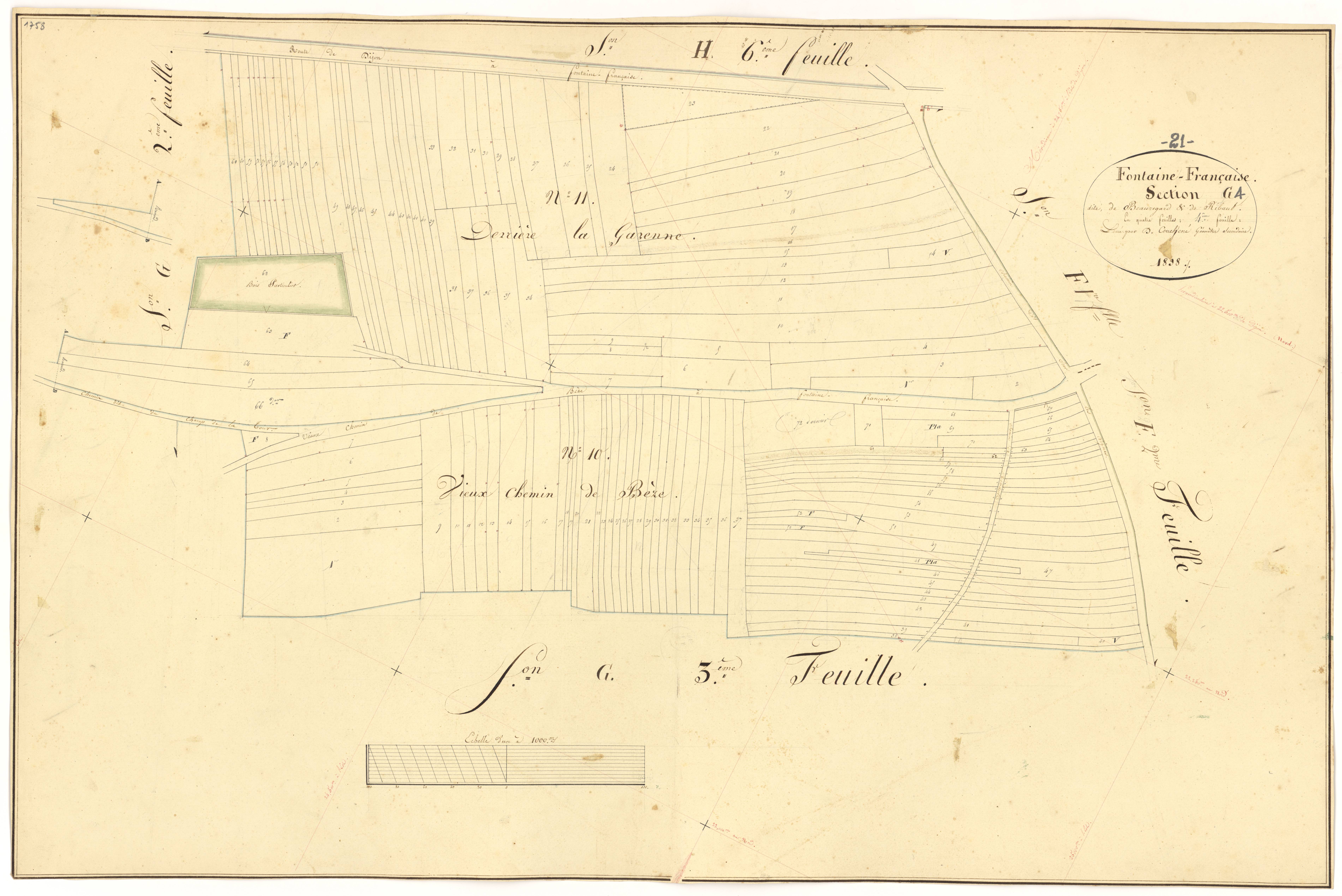 Fontaine-Française - Section G4 - 3 P PLAN 285/32