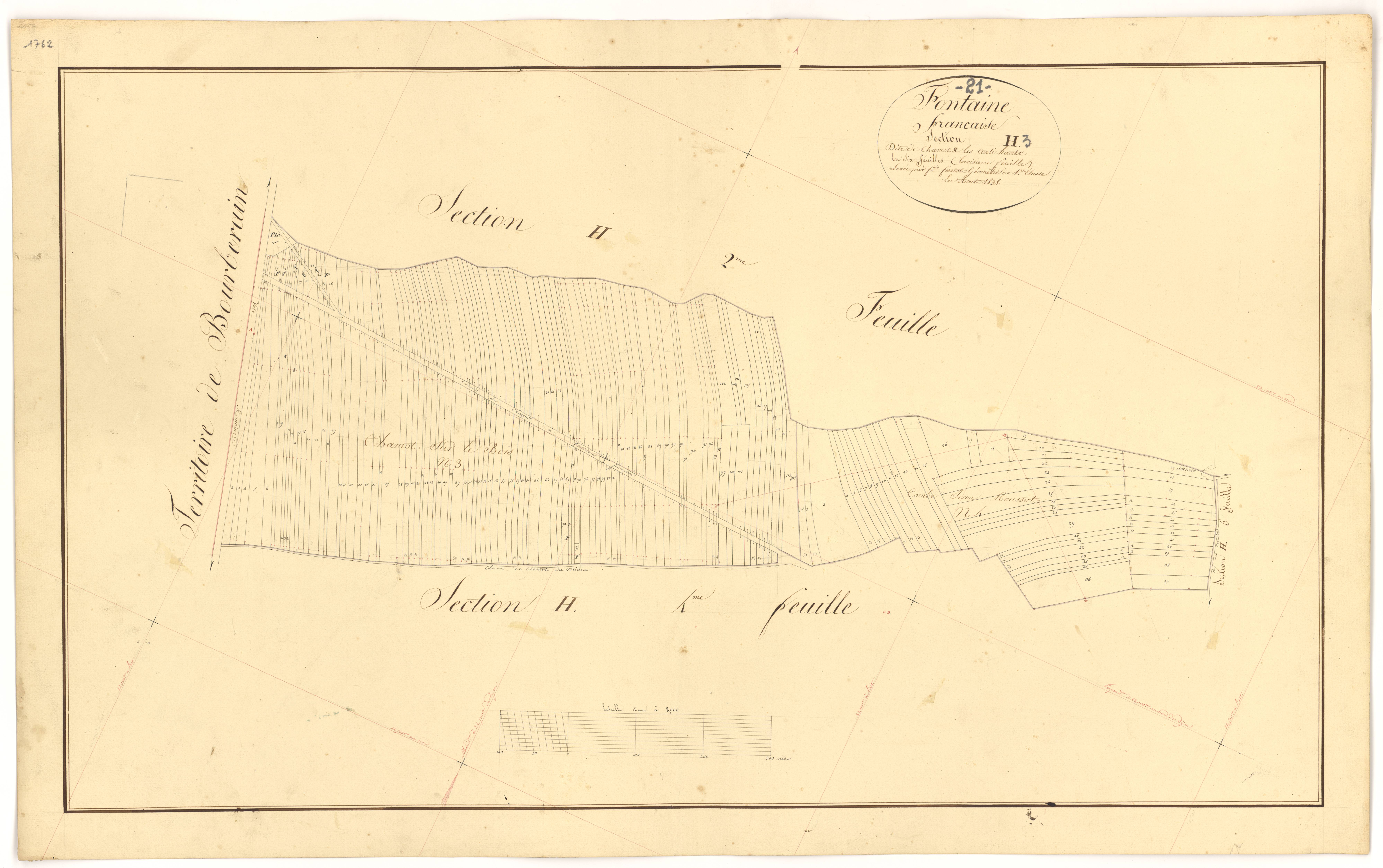 Fontaine-Française - Section H3 - 3 P PLAN 285/36