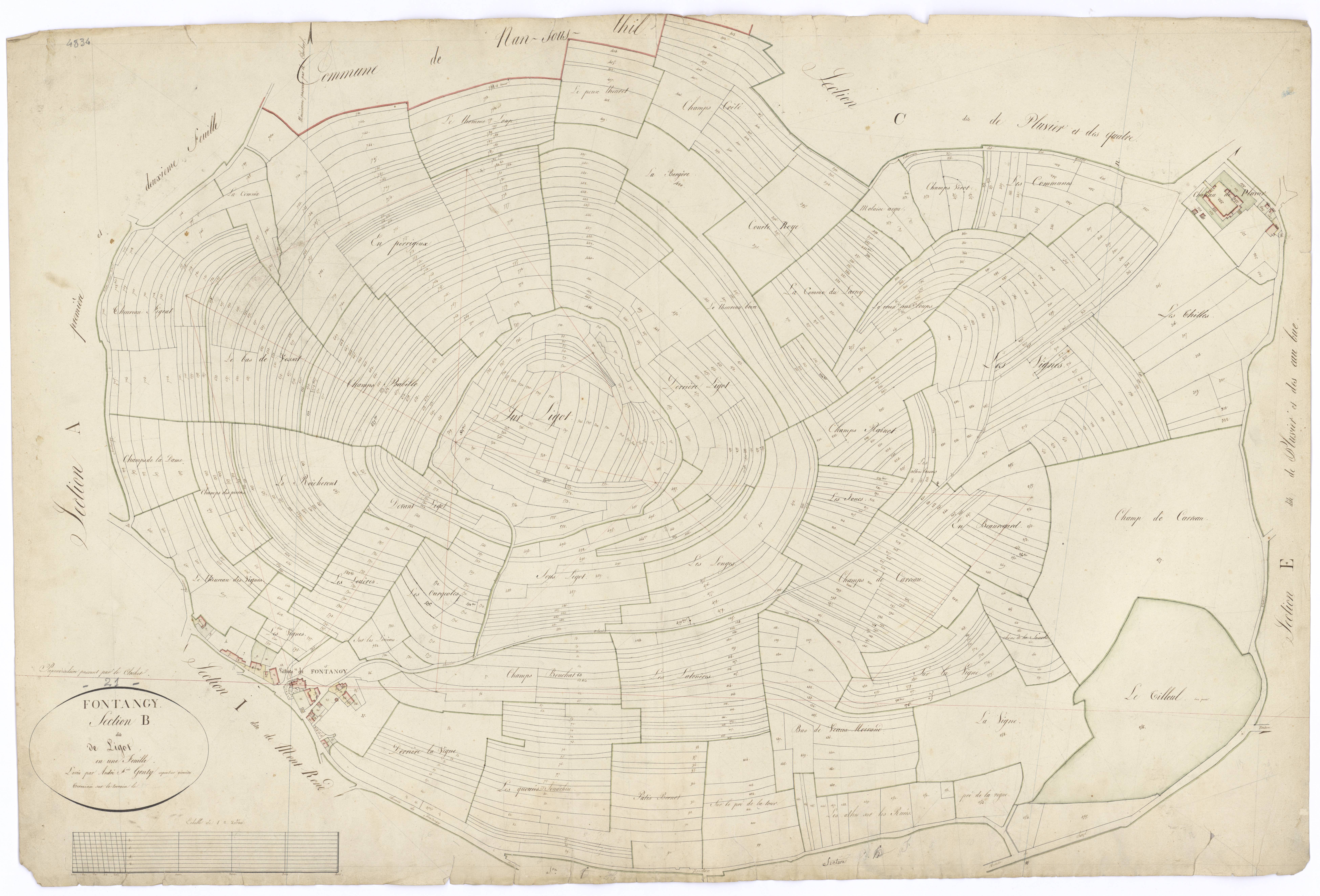 Fontangy - Section B - 3 P PLAN 288/4