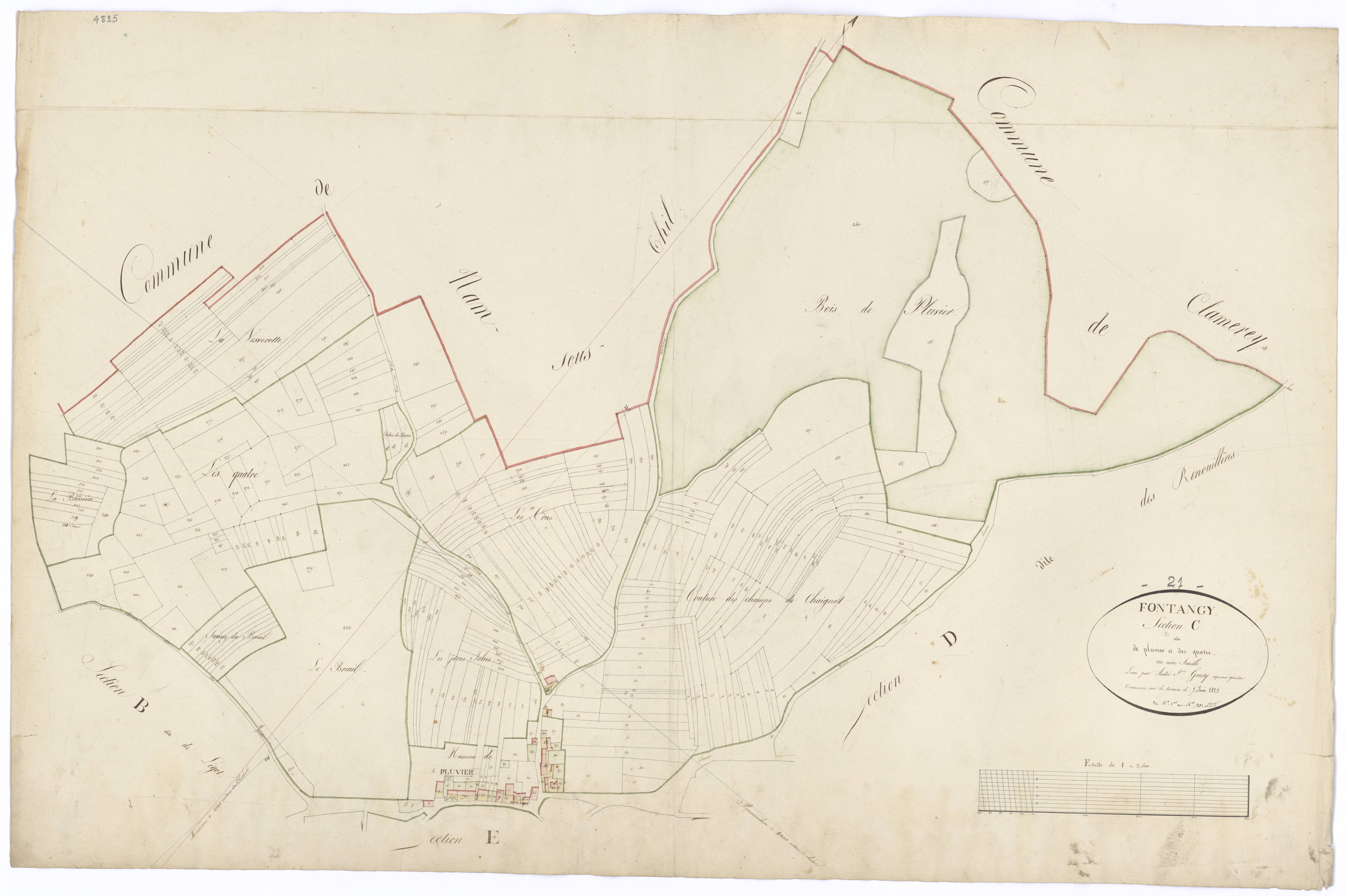 Fontangy - Section C - 3 P PLAN 288/5