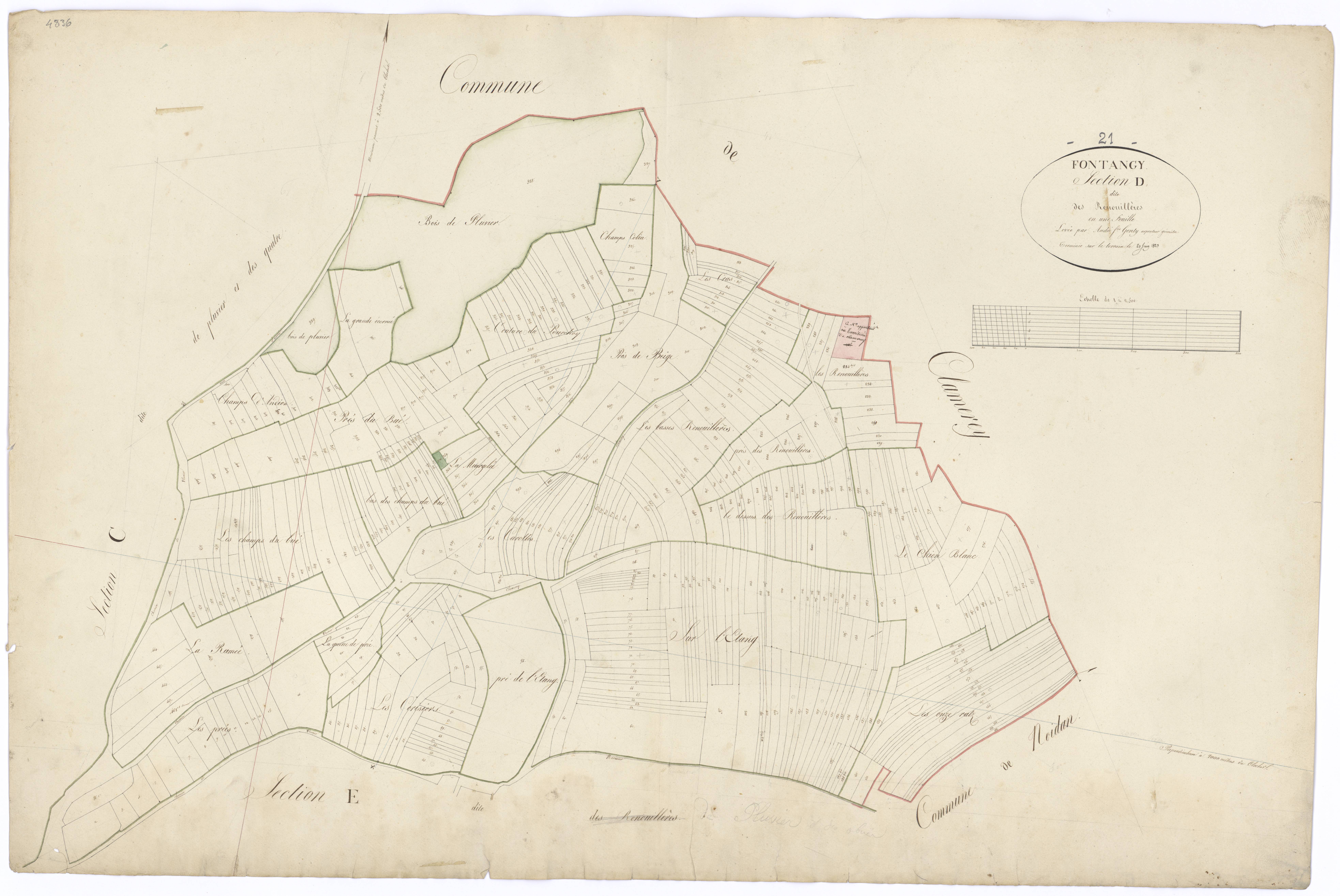 Fontangy - Section D - 3 P PLAN 288/6