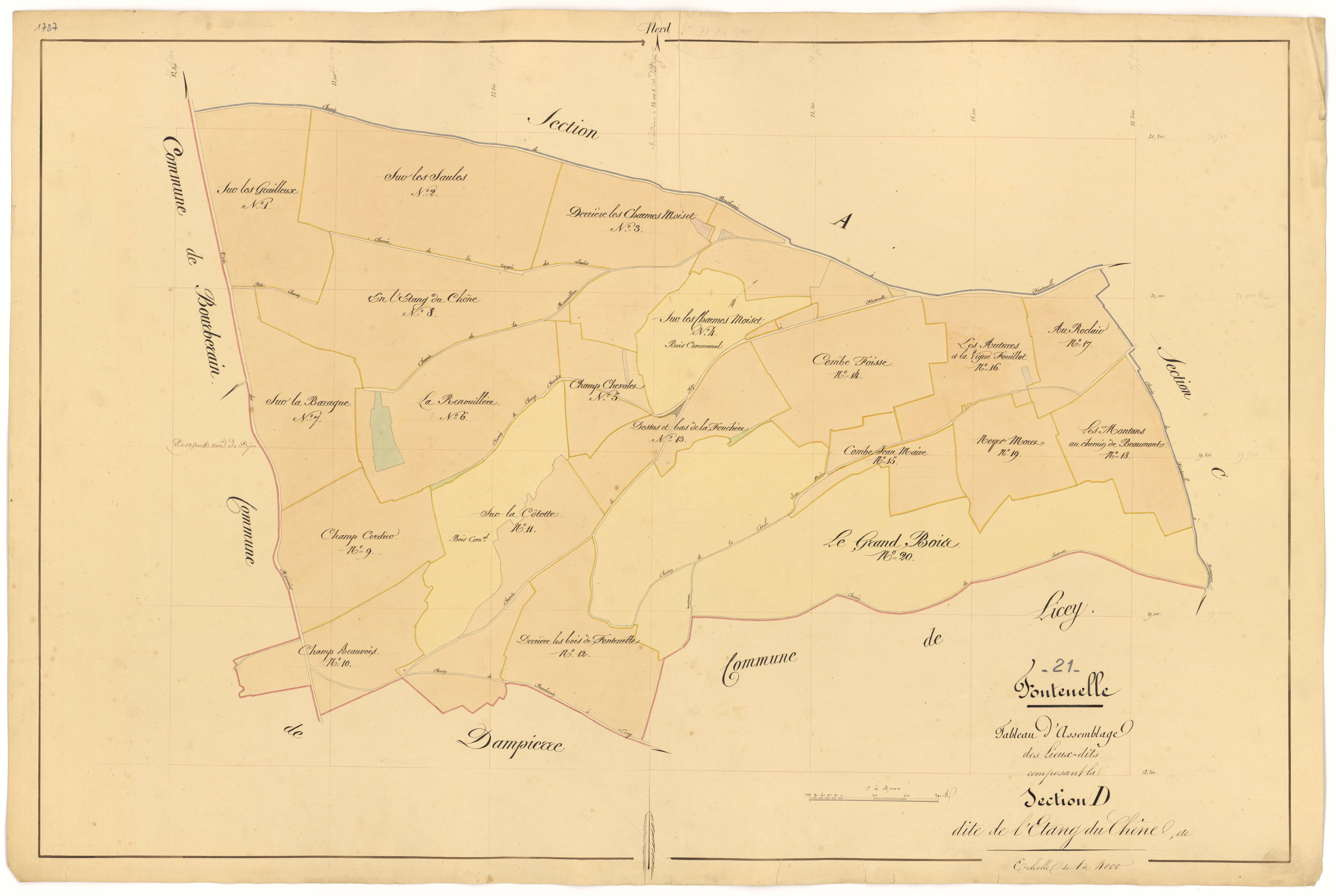 Fontenelle - Section D (tableau d'assemblage) - 3 P PLAN 289/12