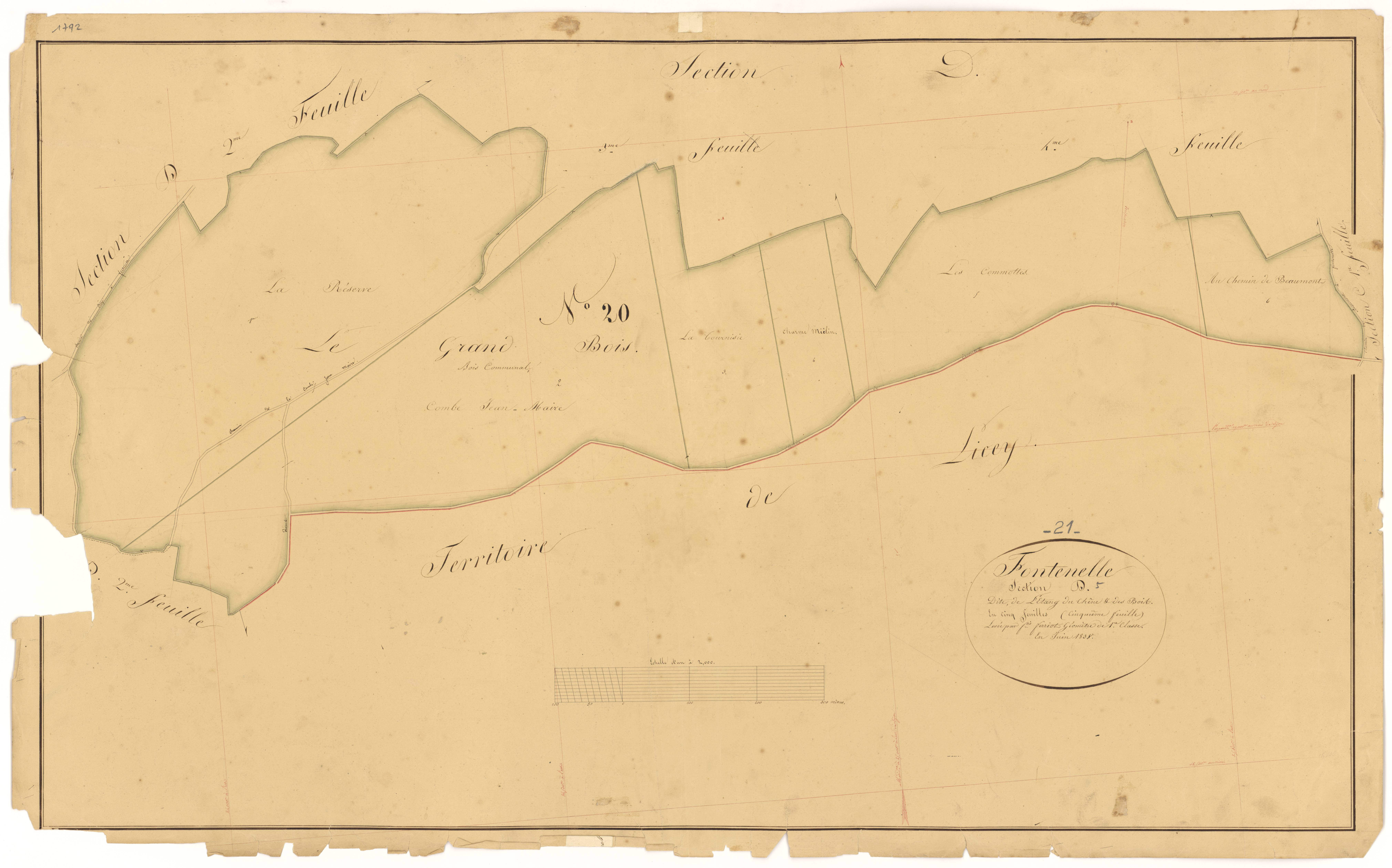 Fontenelle - Section D5 - 3 P PLAN 289/17